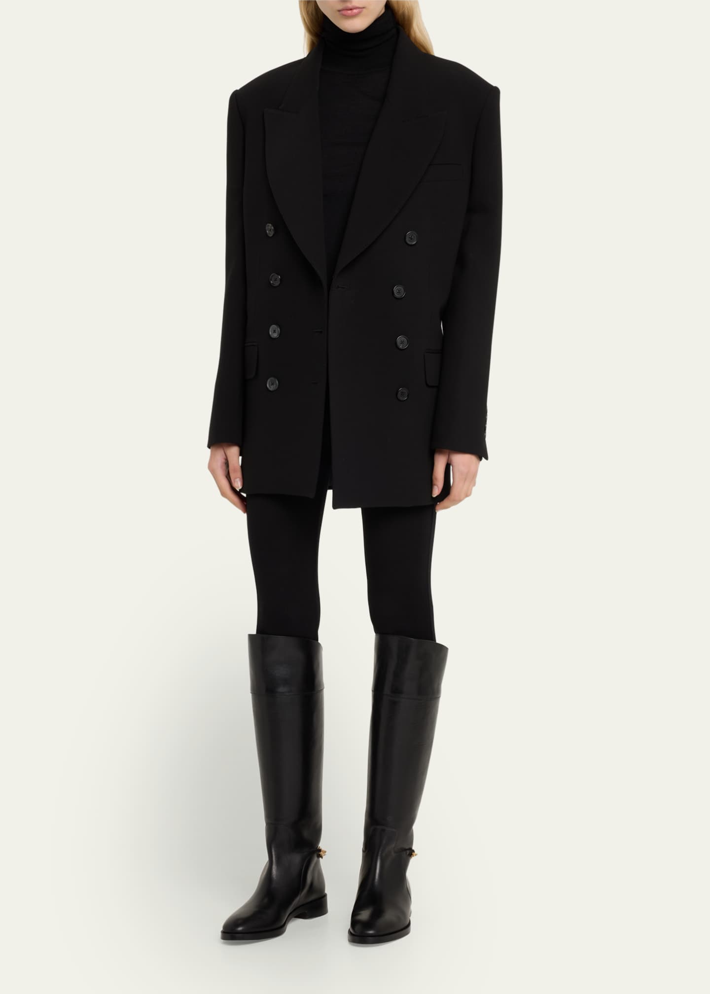 Jimmy Choo Nell Leather Chain Tall Riding Boots Bergdorf Goodman