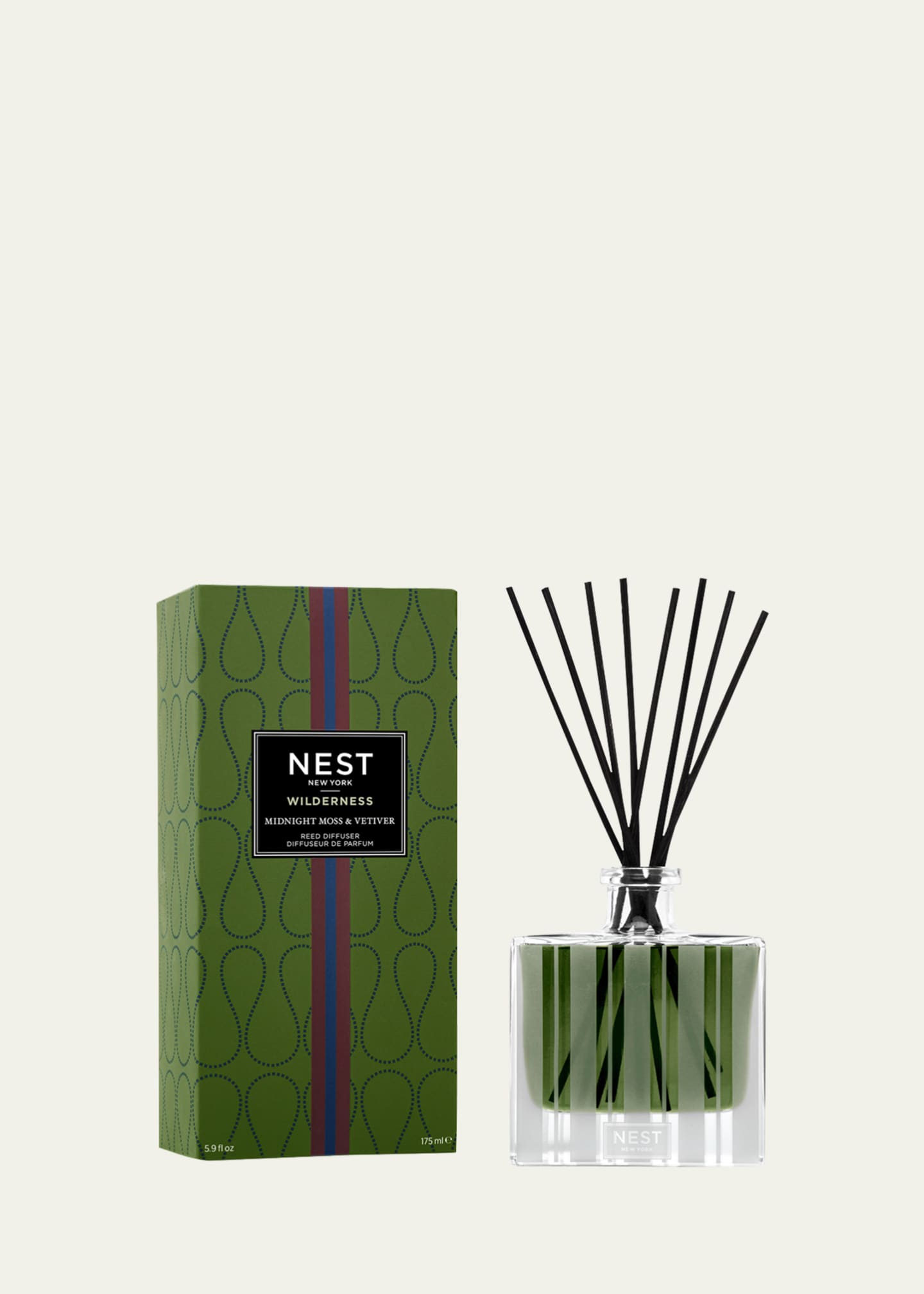 NEST New York Wilderness Midnight Moss and Vetiver Reed Diffuser, 5.9