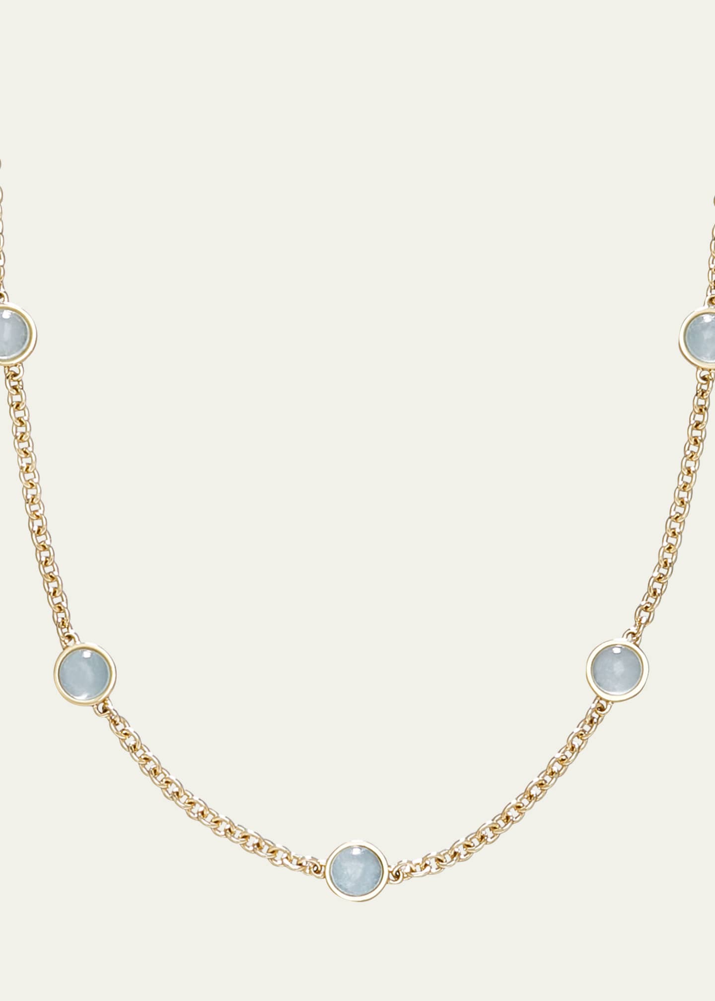 L. Klein 18k Gold Bubbles Aquamarine Chain Necklace Image 1 of 2