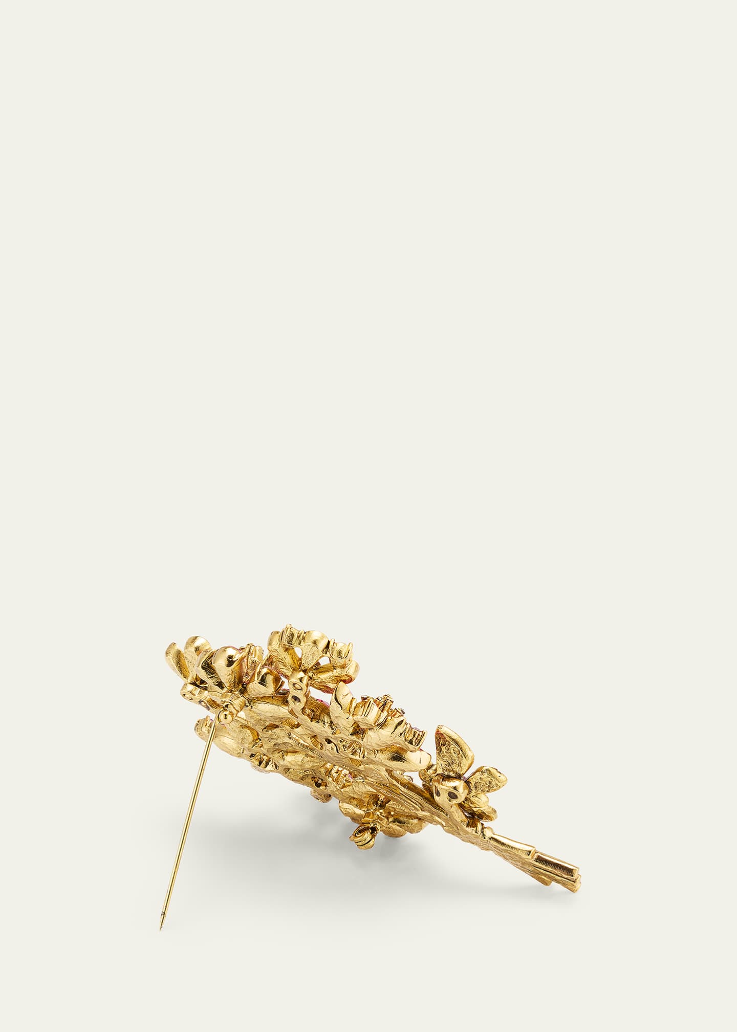 Oscar de La Renta Crystal Flower Pond Brooch