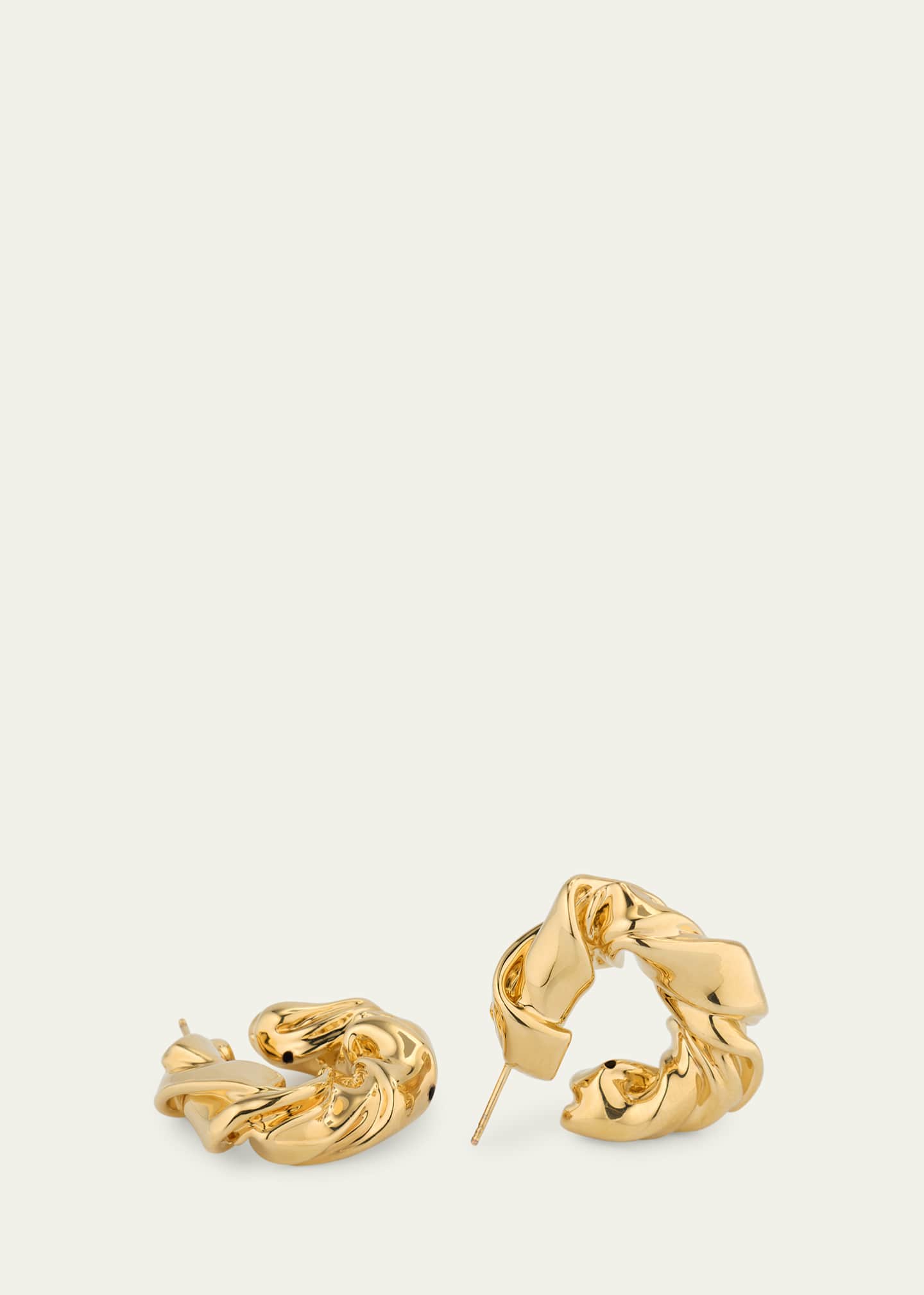 Oscar de la Renta Folded Hoop Earrings Image 3 of 4