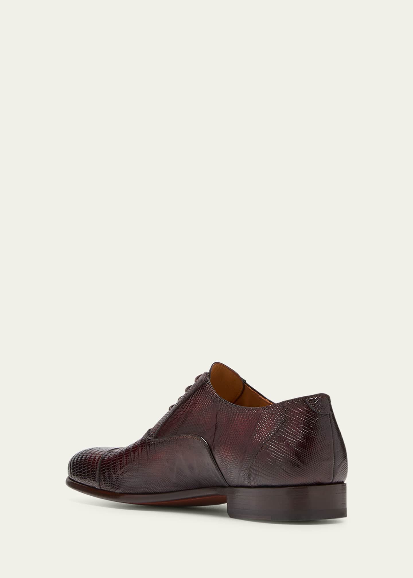 Magnanni Men s Vera Cap Toe Lizard Oxfords Bergdorf Goodman