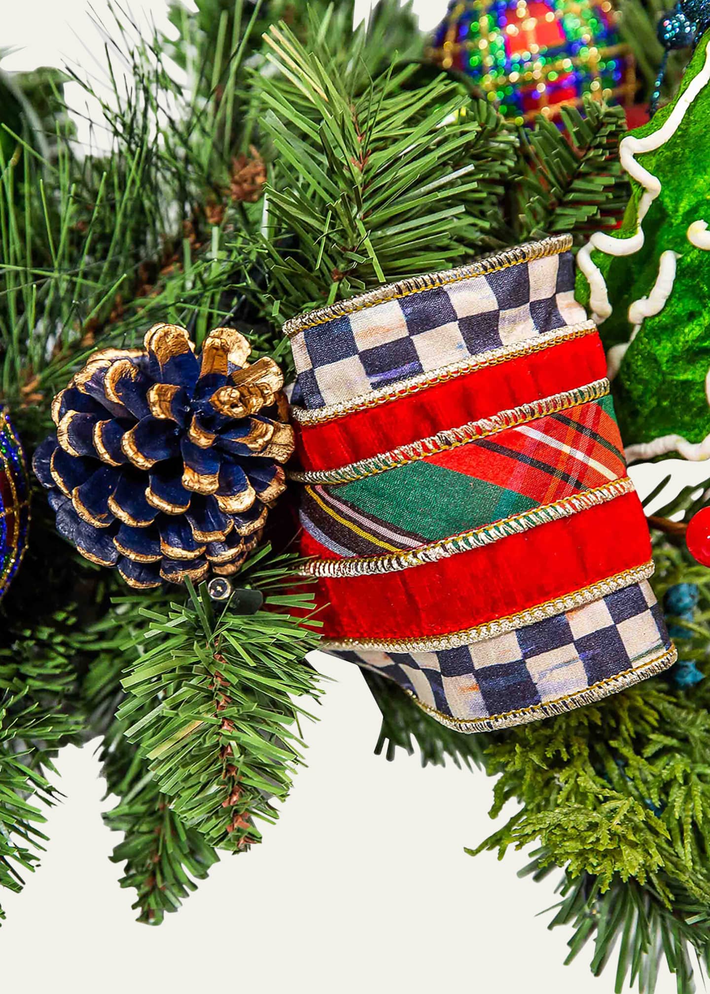 MacKenzieChilds Tartastic Illuminated Garland with Lights Bergdorf