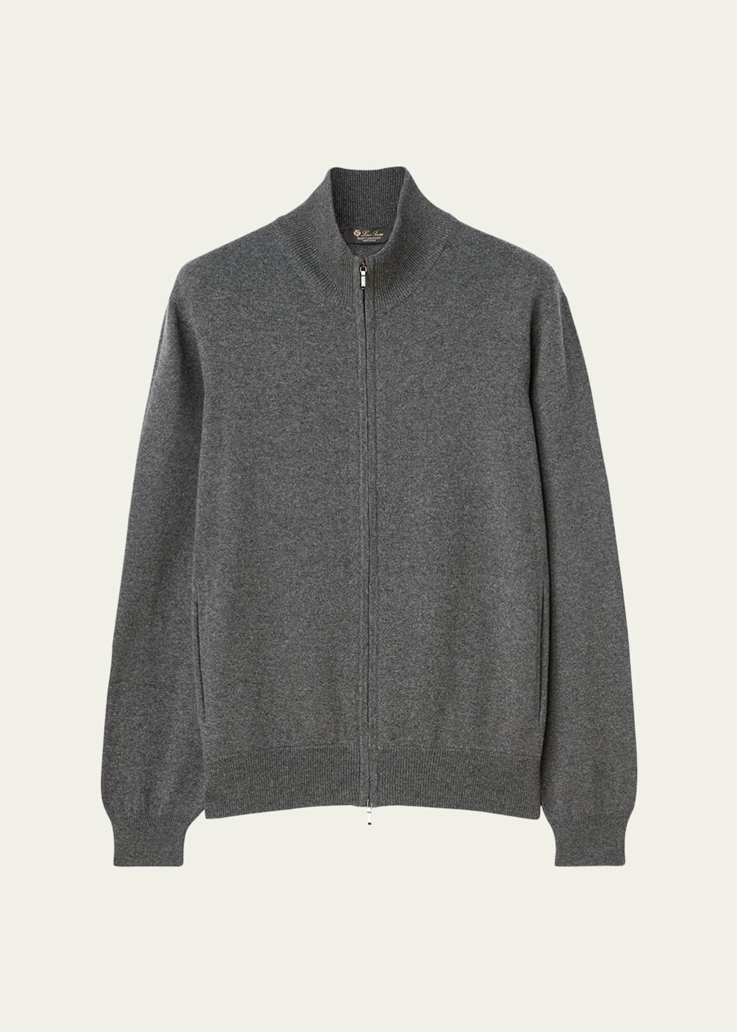 Loro Piana Men's Baby Cashmere Full-Zip Sweater Image 1 of 6