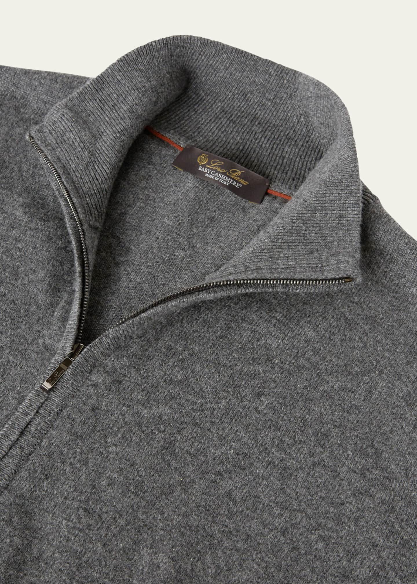 Loro Piana Men's Baby Cashmere Full-Zip Sweater Image 5 of 6