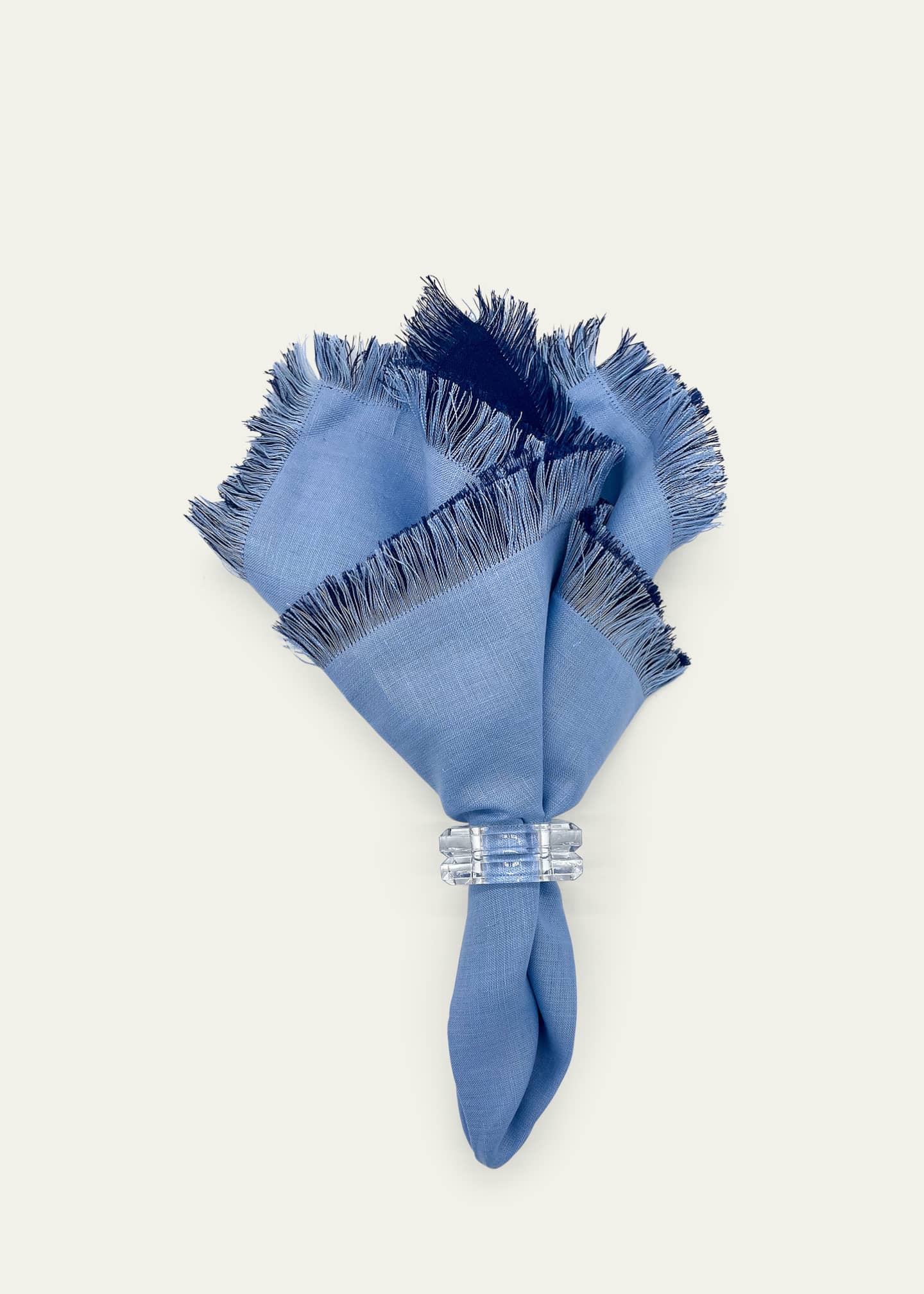 Tina Chen Designs Blue Double-Sided Fringe Napkin Image 2 of 2