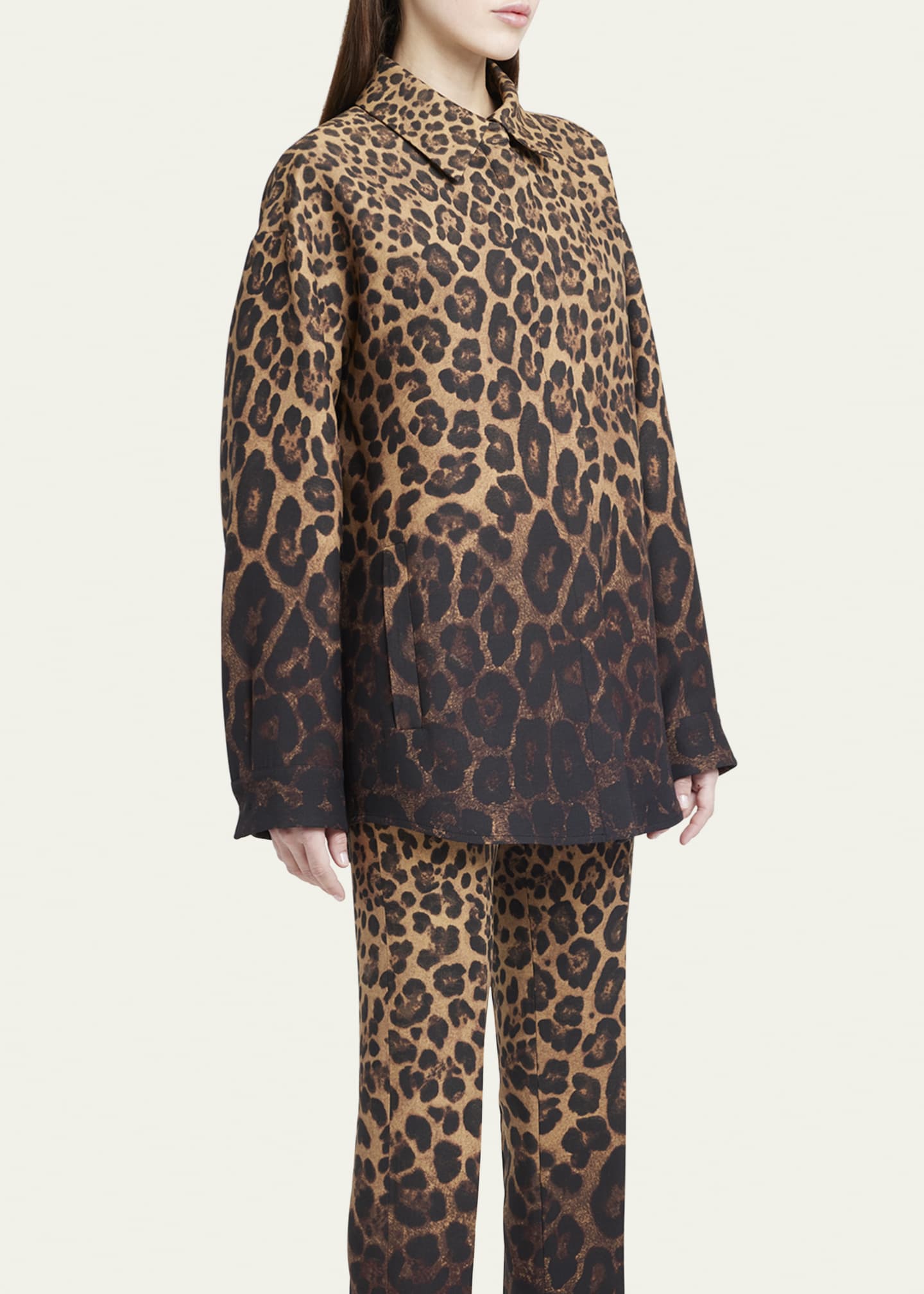 Valentino Garavani Degrade Leopard Shirt Jacket - Bergdorf Goodman