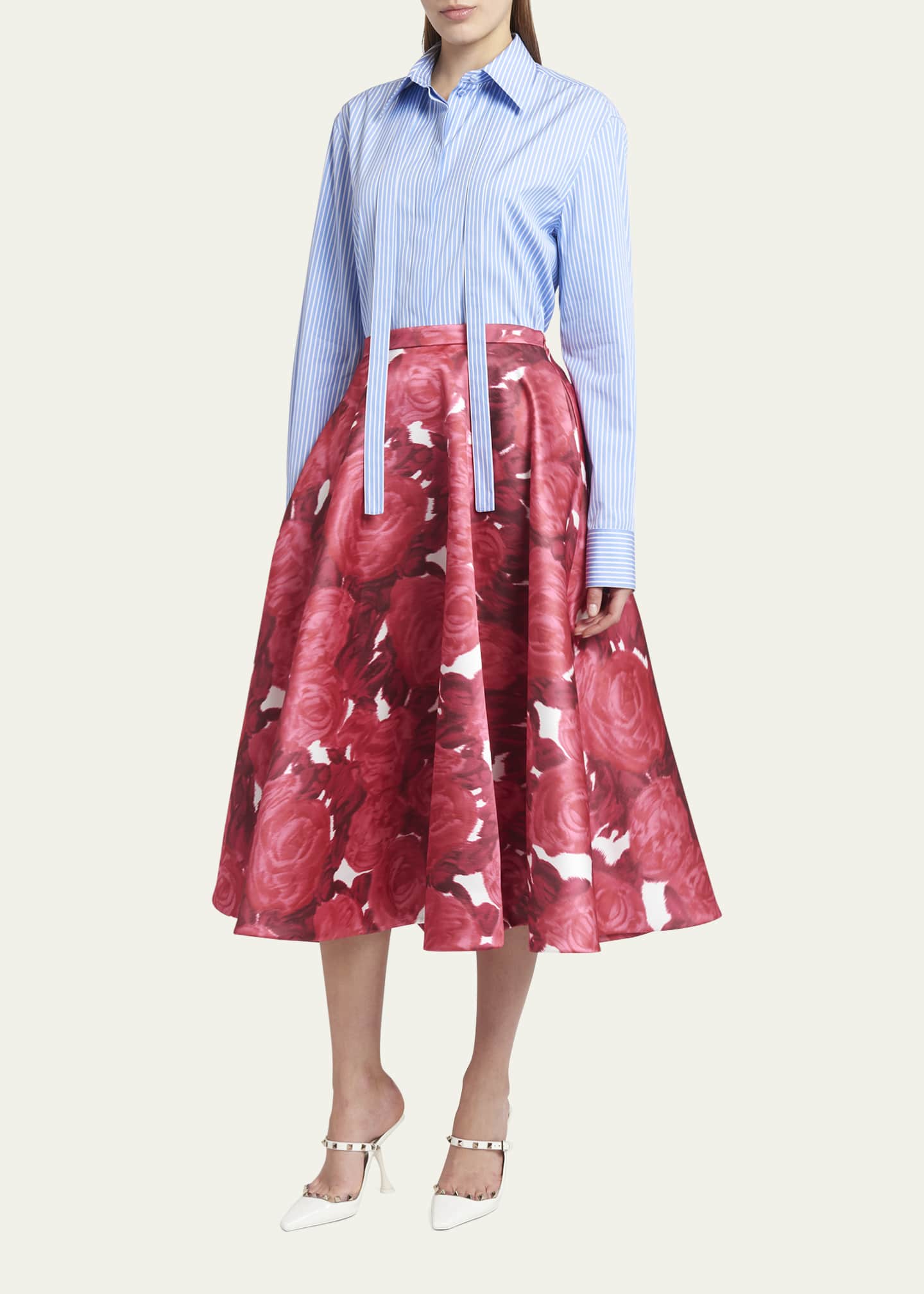 Valentino floral 2025 midi skirt