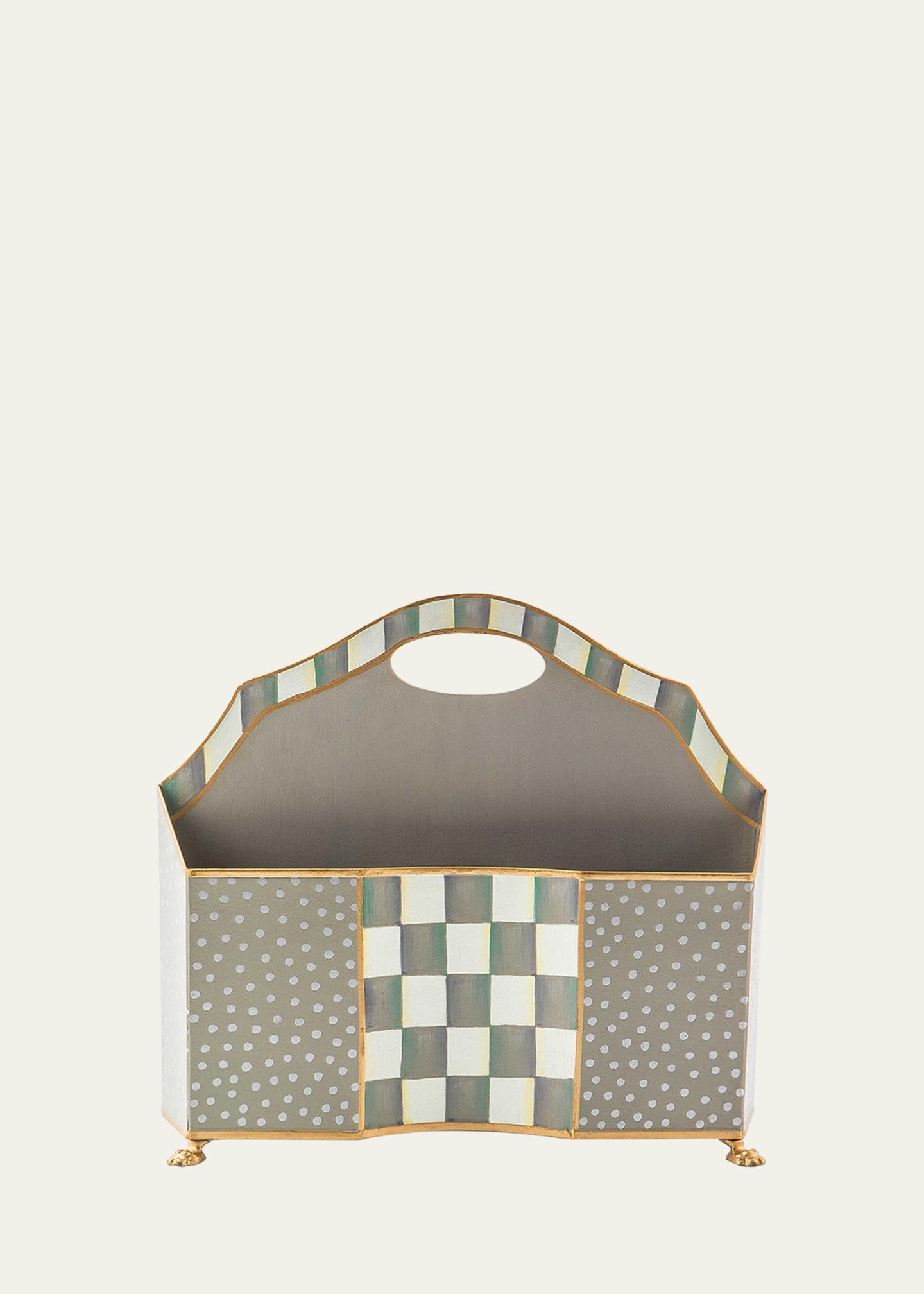 MacKenzie-Childs Sterling Check Magazine Rack - Bergdorf Goodman