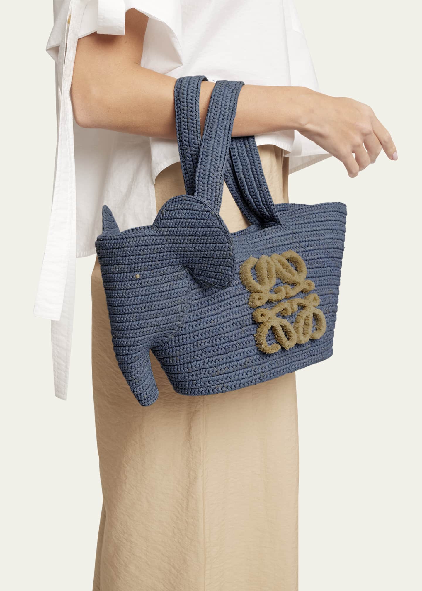 Loewe Elephant Small Basket TopHandle Bag Bergdorf Goodman