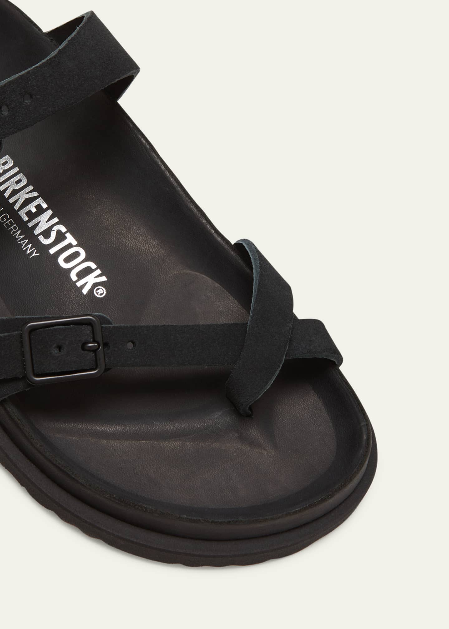 BIRKENSTOCK Mayari Suede Dual Buckle Slide Sandals