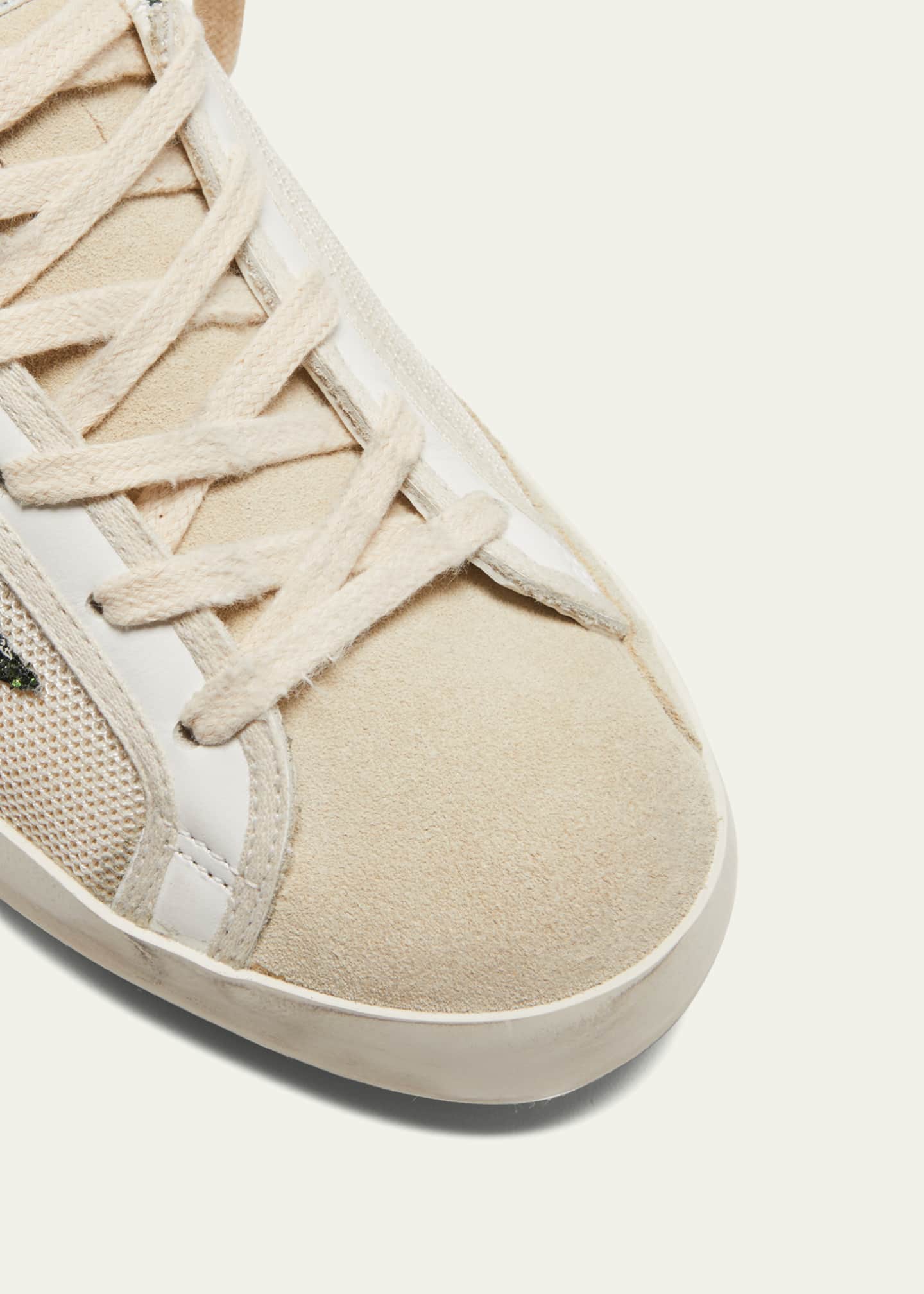 Super-Star Leather Glitter Low-Top Sneakers