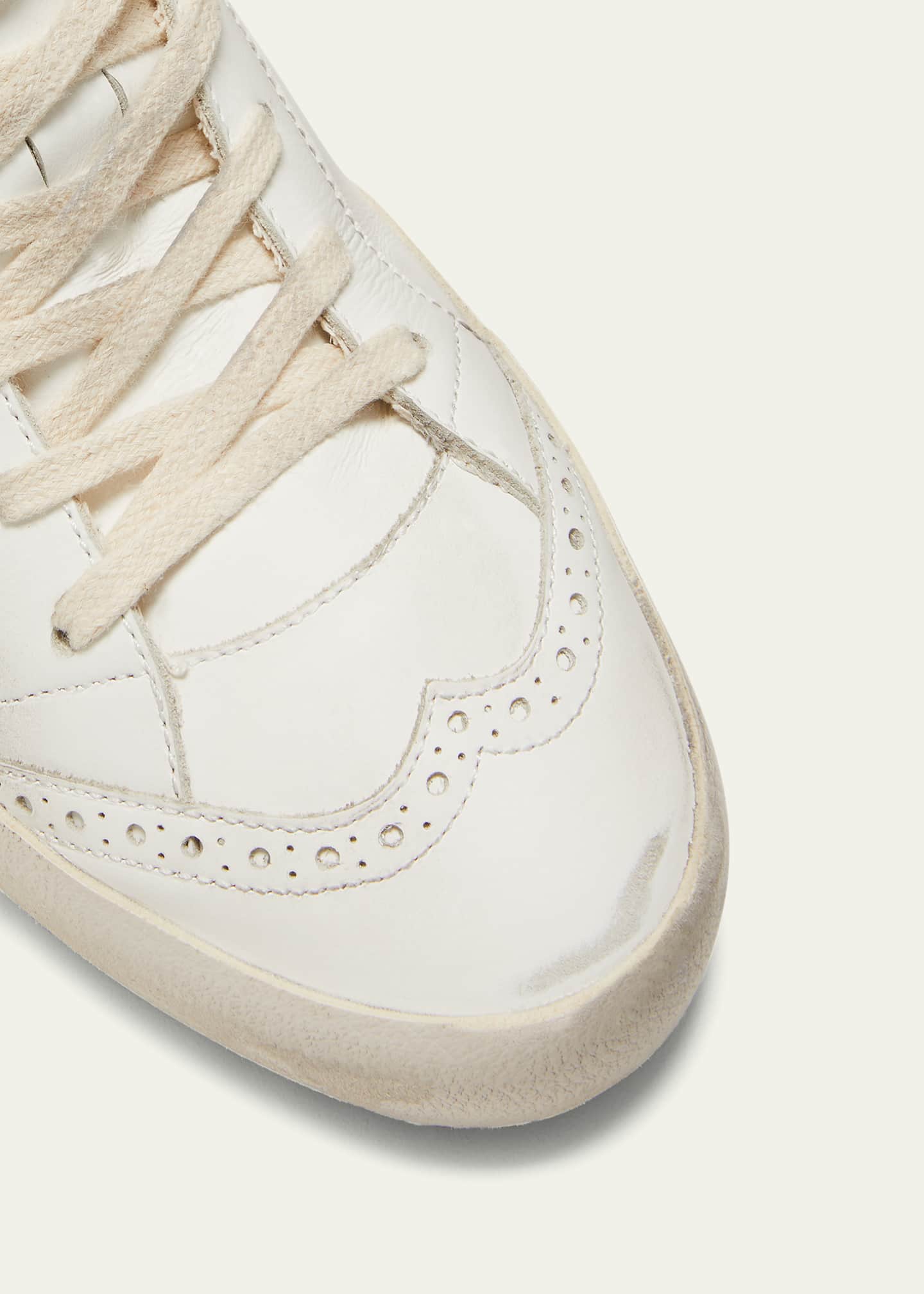 Golden Goose Mid Star Denim Wing-Tip Sneakers Image 5 of 5