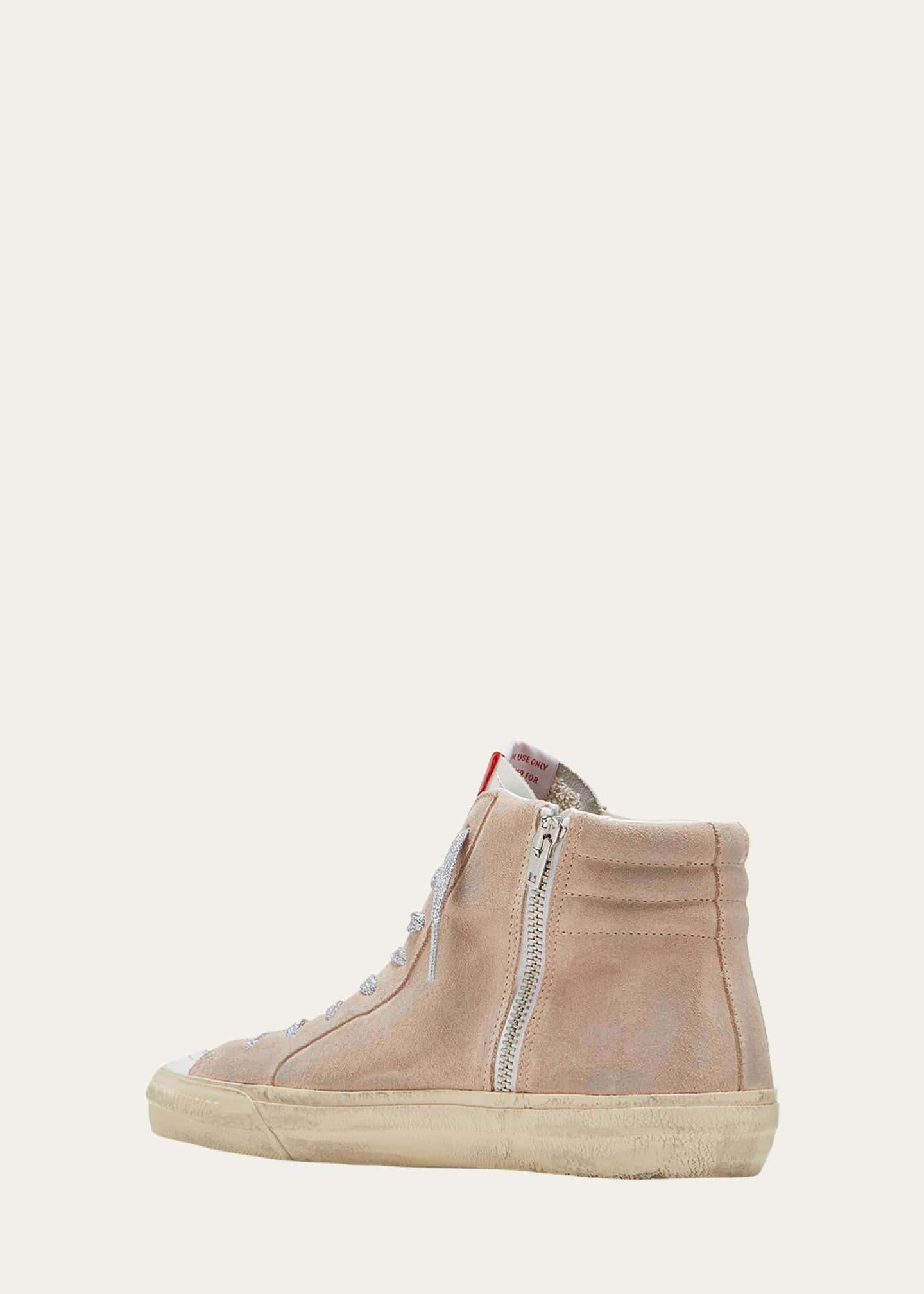 Golden Goose Slide Suede Glitter High-Top Sneakers Image 4 of 5
