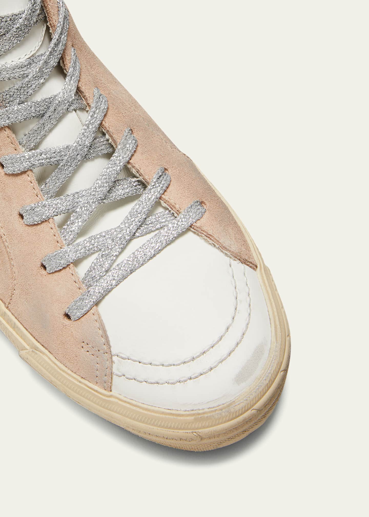Golden Goose Slide Suede Glitter High-Top Sneakers Image 5 of 5