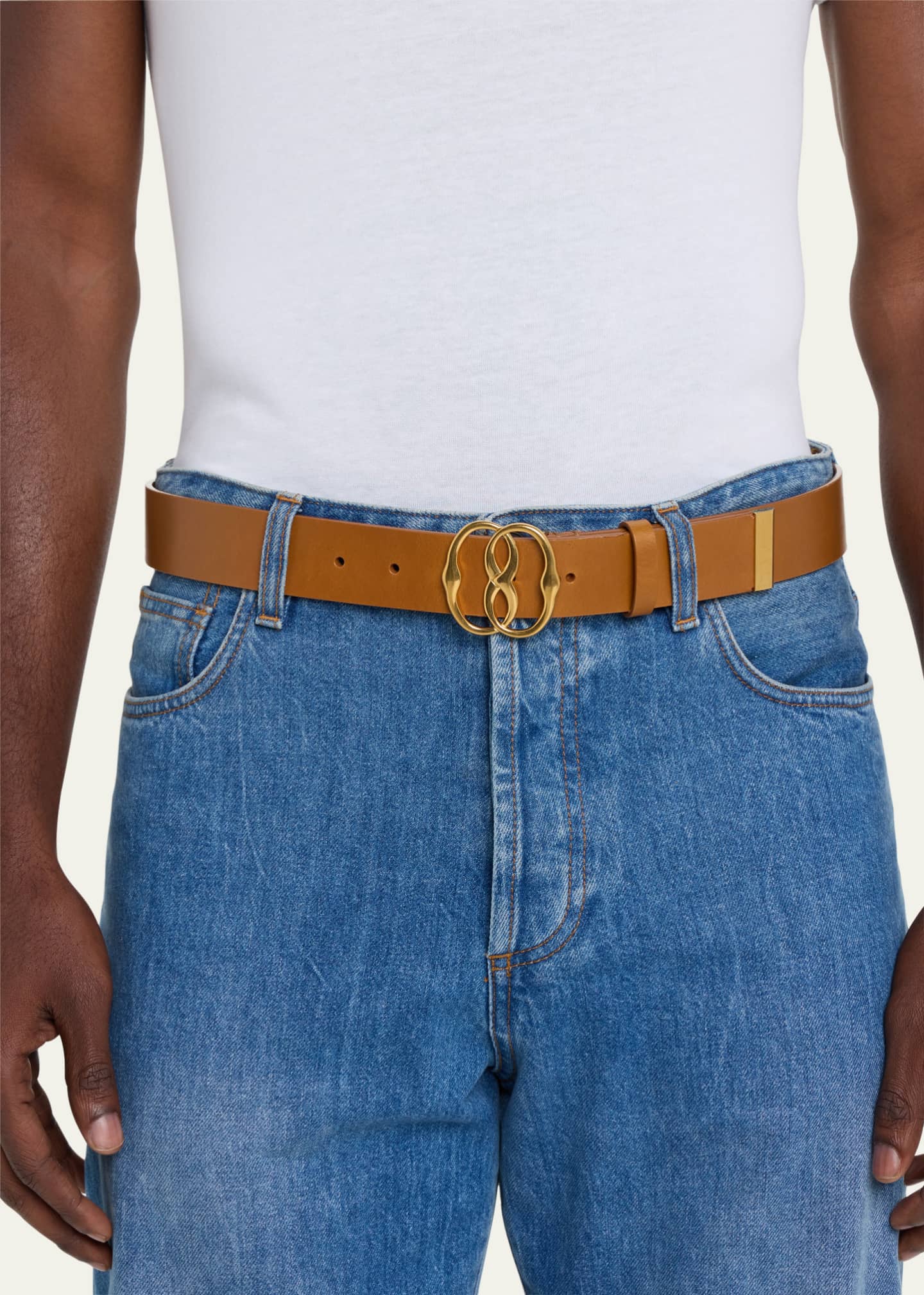 Bally Men's Interlock Buckle Leather Belt Image 2 of 2