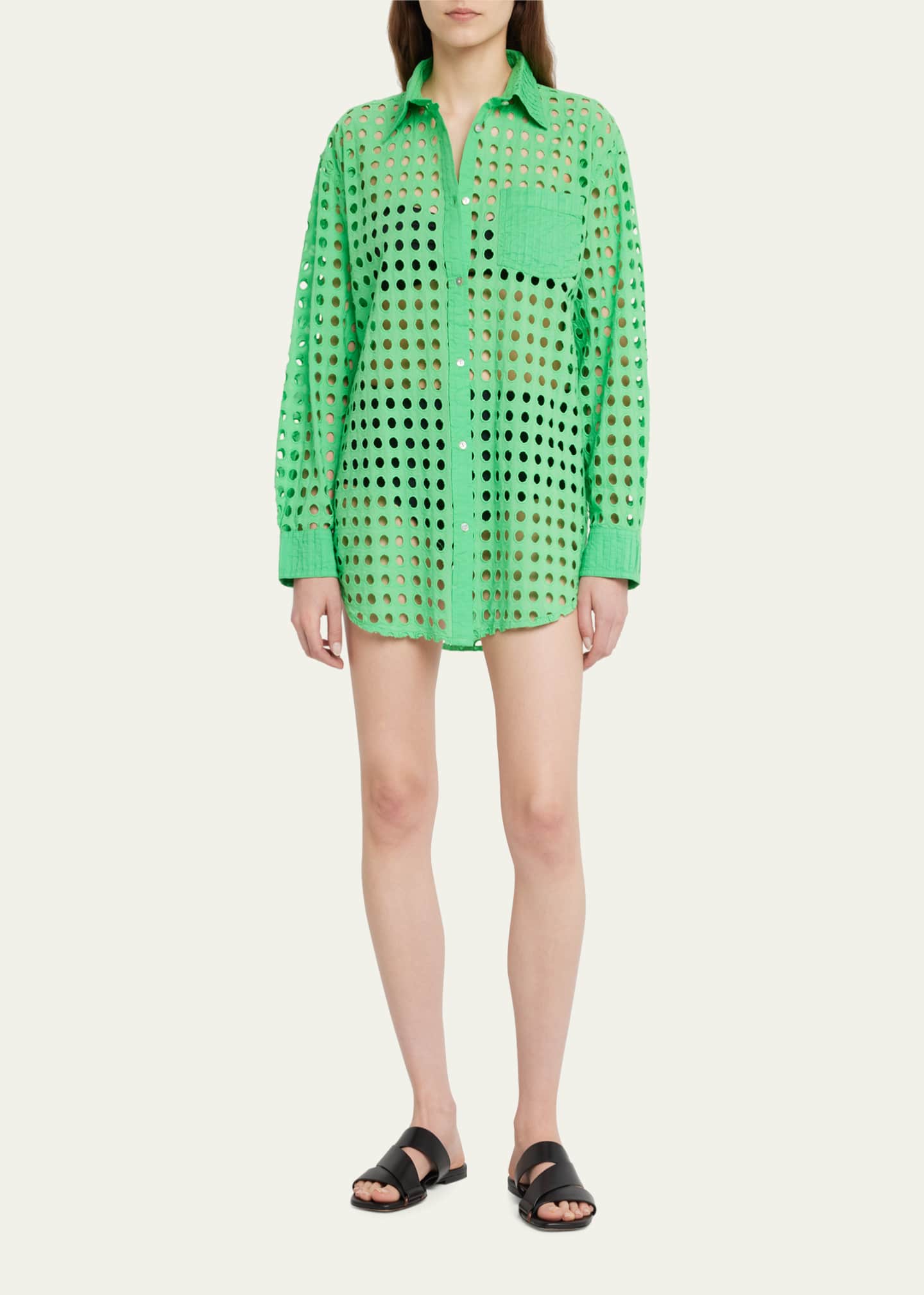 Solid and Striped The Oxford Eyelet Tunic Bergdorf Goodman