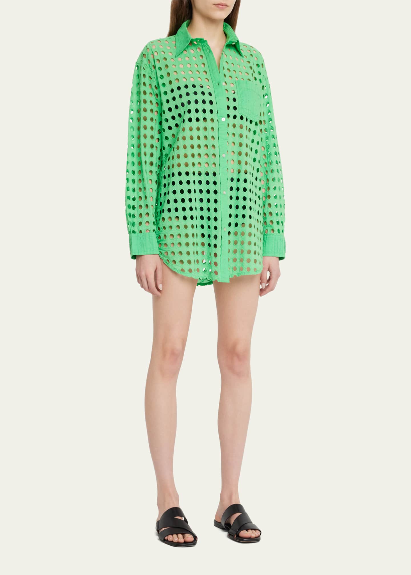 Solid and Striped The Oxford Eyelet Tunic Bergdorf Goodman