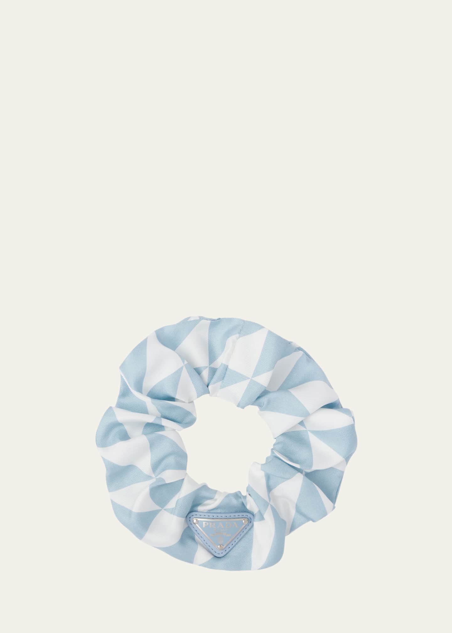 Prada Triangle Silk Scrunchie