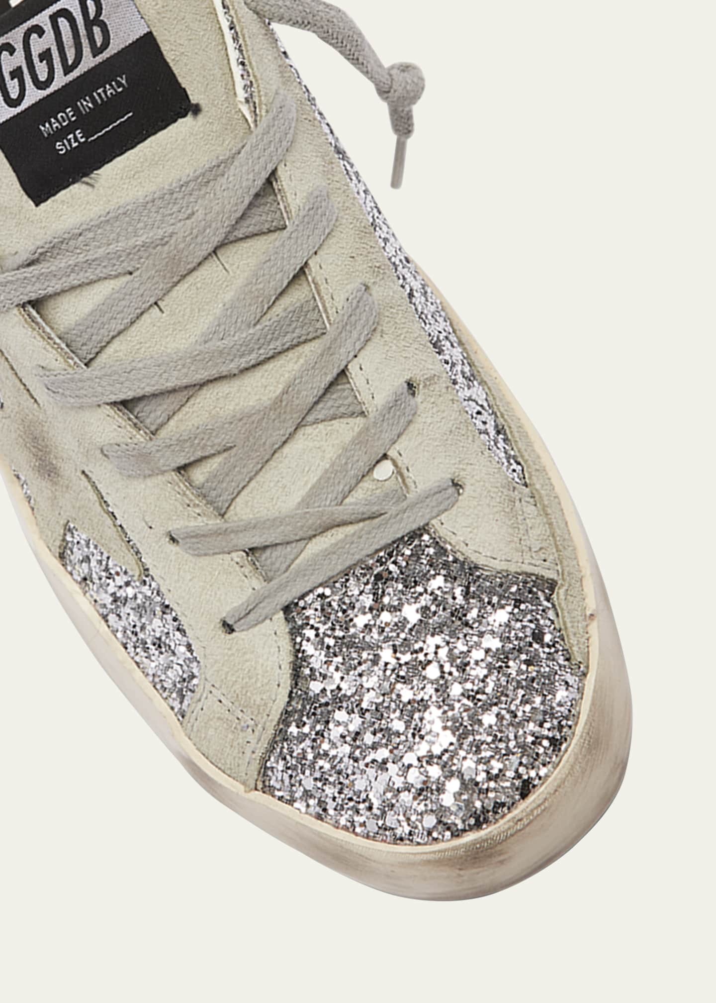 Golden Goose Superstar Suede Glitter Low-Top Sneakers Image 2 of 2