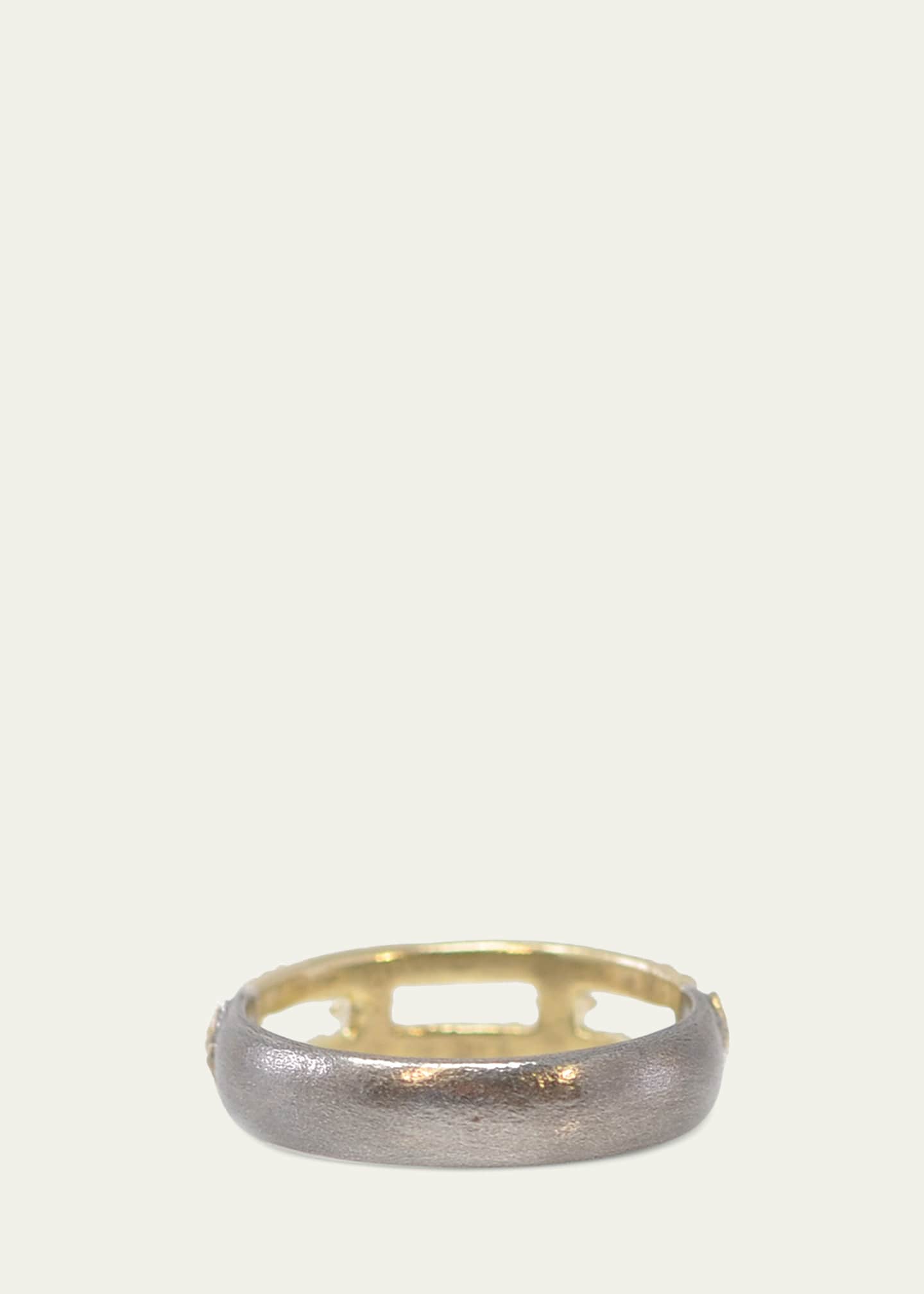 Armenta 18K Yellow Gold and Sterling Silver Ring with White Diamonds Image 4 of 4