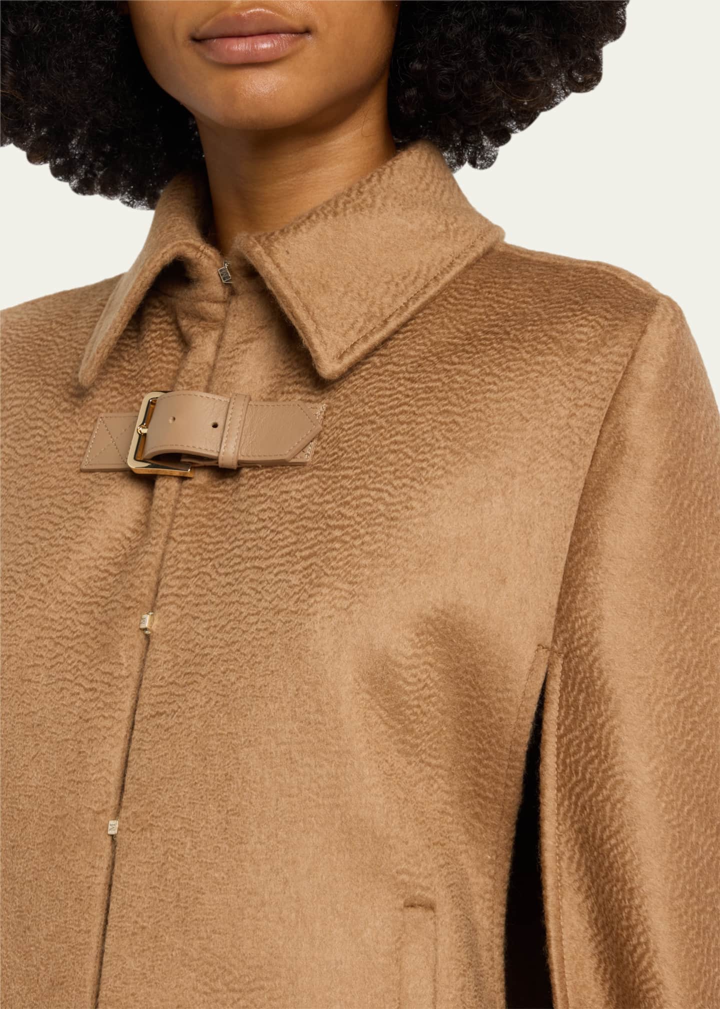 Max Mara Obliqua Structured Cashmere-Blend Cape Image 5 of 5