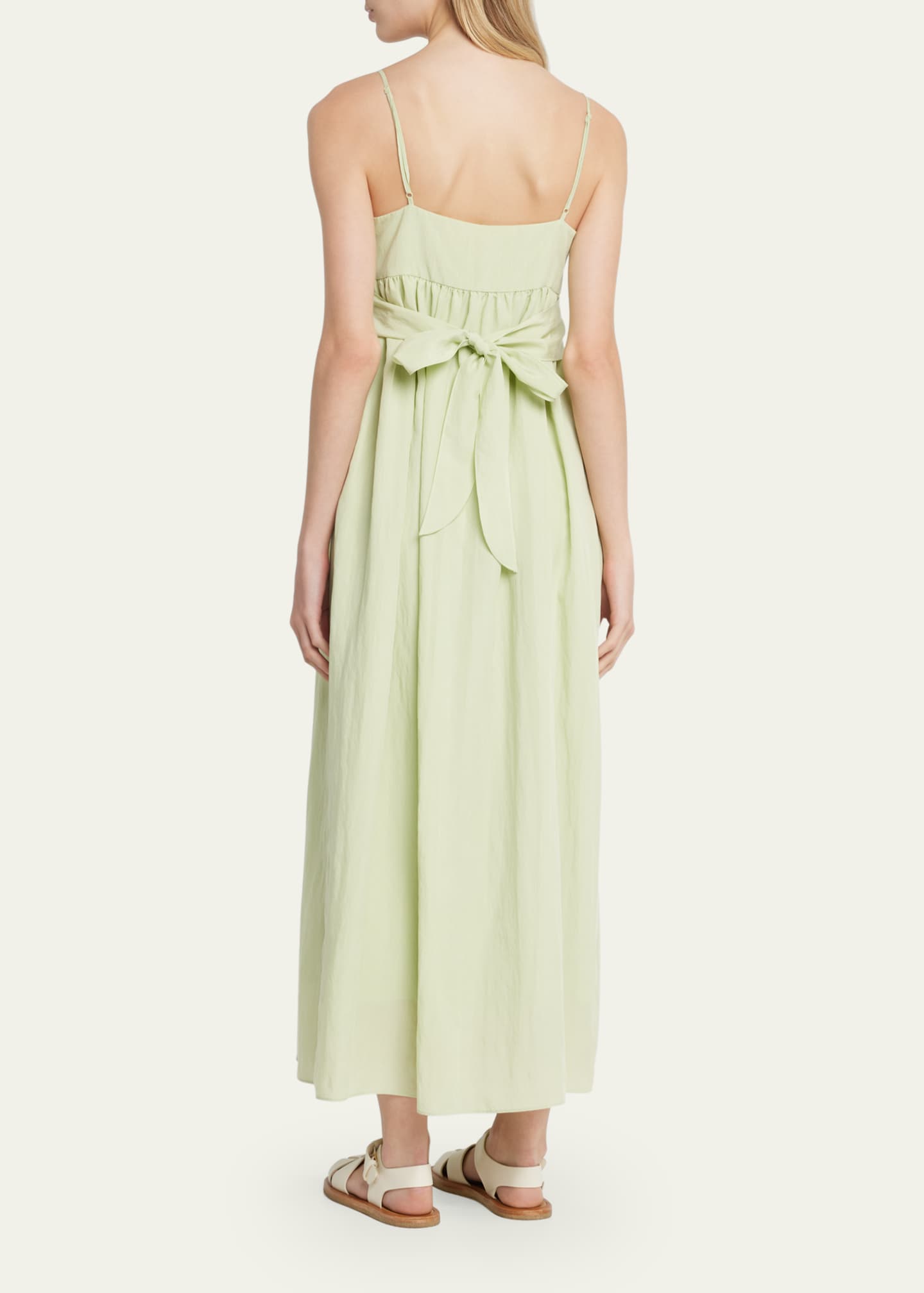 Vince Ruched Panelled Tie Back Midi Dress Bergdorf Goodman