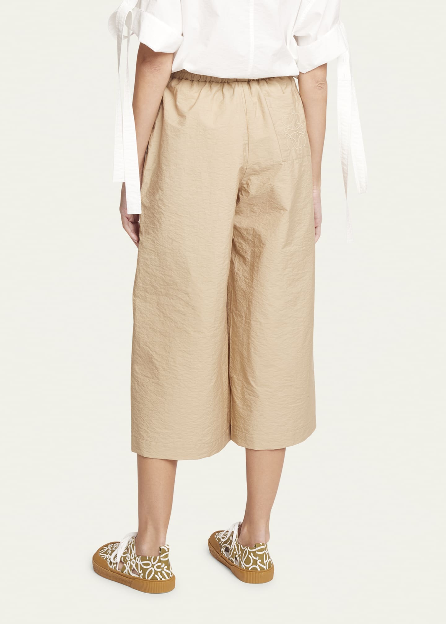 Loewe Elastic Waist Cropped Pants Bergdorf Goodman