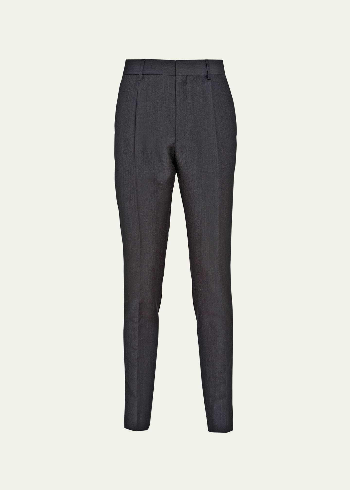 Prada Men's Pleated MohairBlend Pants Bergdorf Goodman