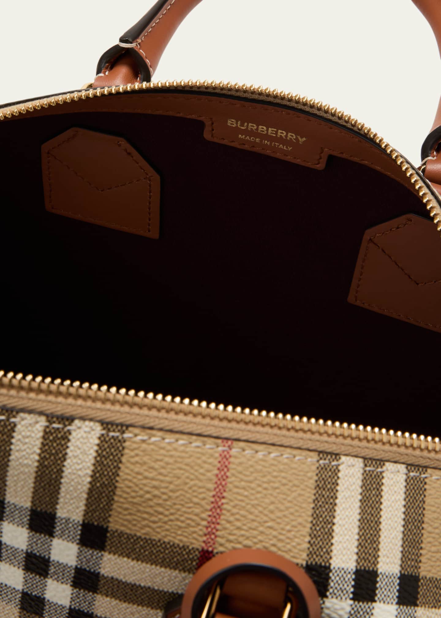 Burberry top handle bag deals