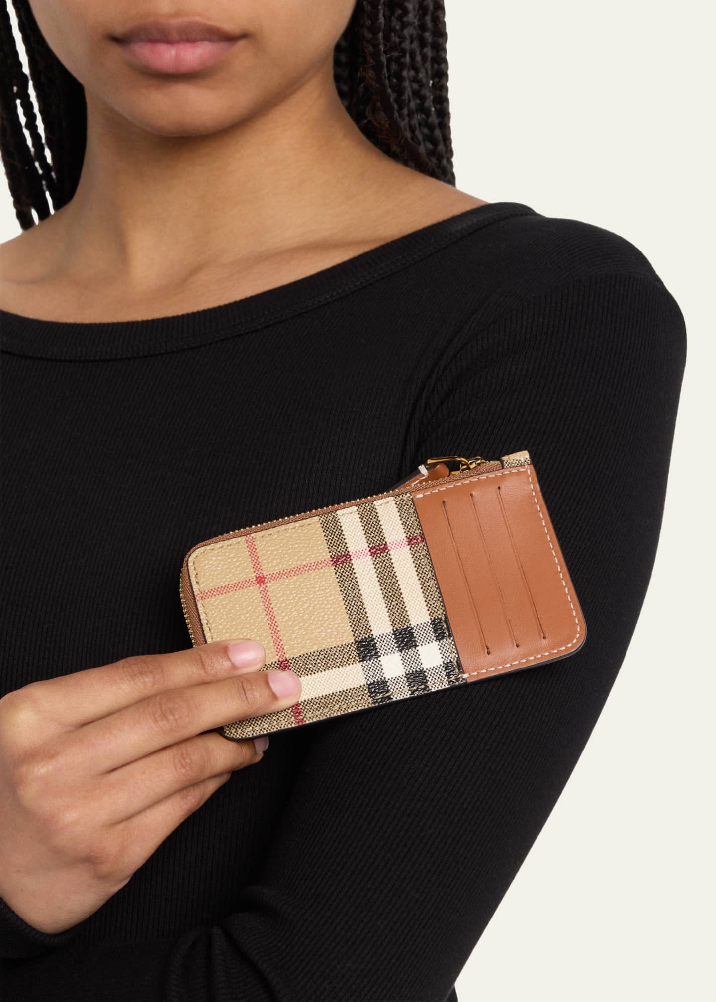 Burberry Somerset Check Zip Wallet Bergdorf Goodman