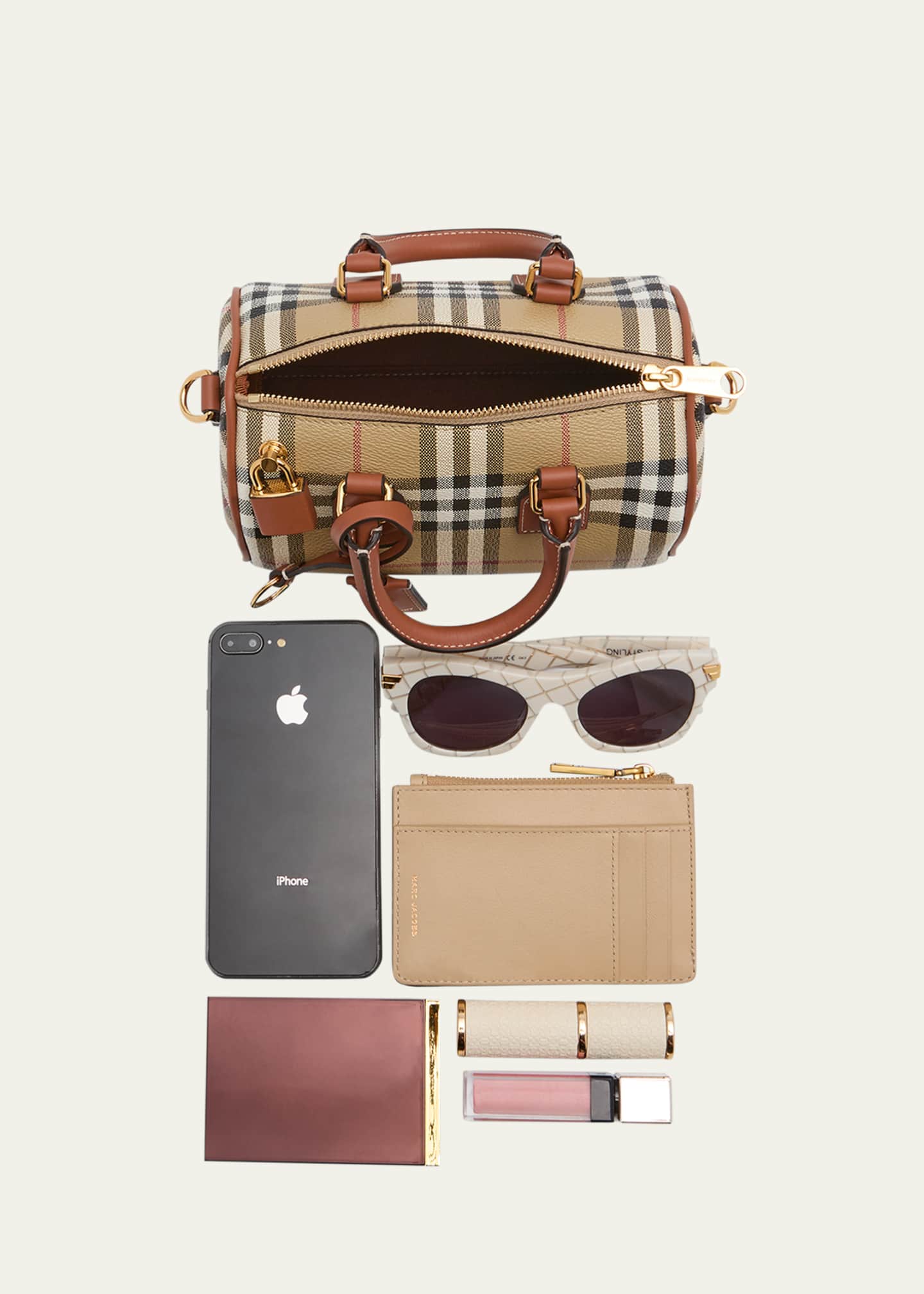 Burberry Check Bowling Shoulder Bag Image 7 of 7