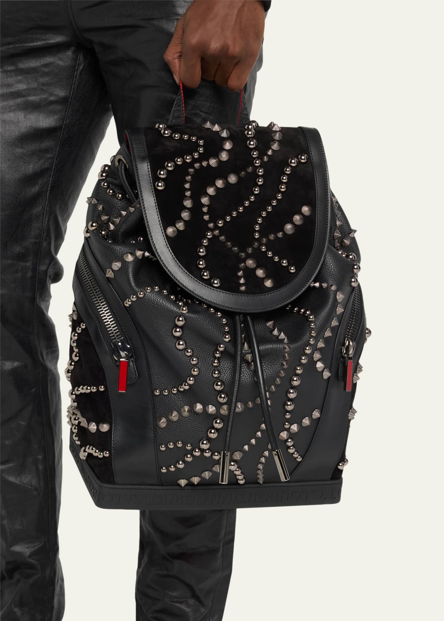 Christian Louboutin Explorafunk Leather Backpack in White for Men