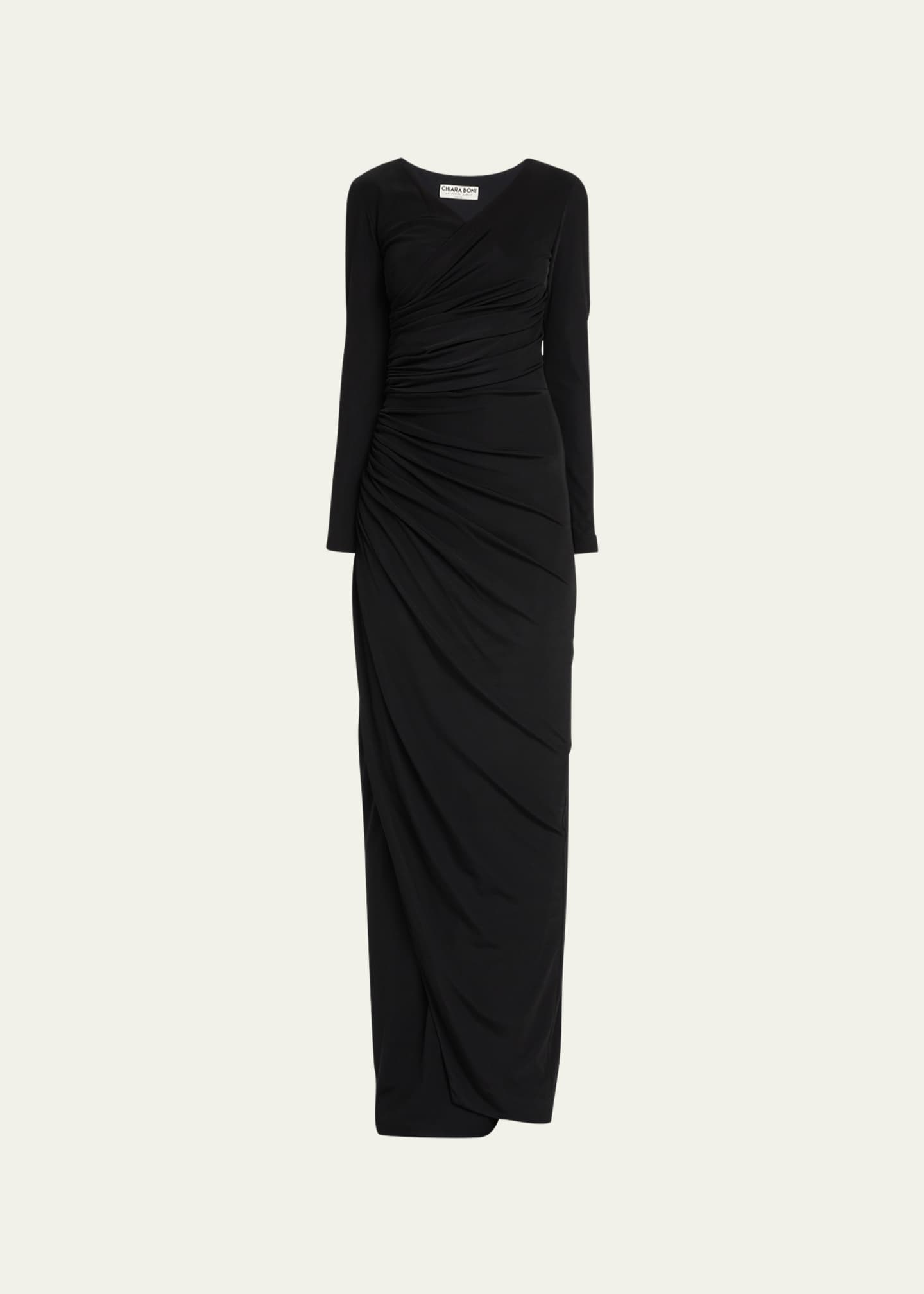 Chiara Boni La Petite Robe Bello Ruched Jersey Column Gown - Bergdorf ...