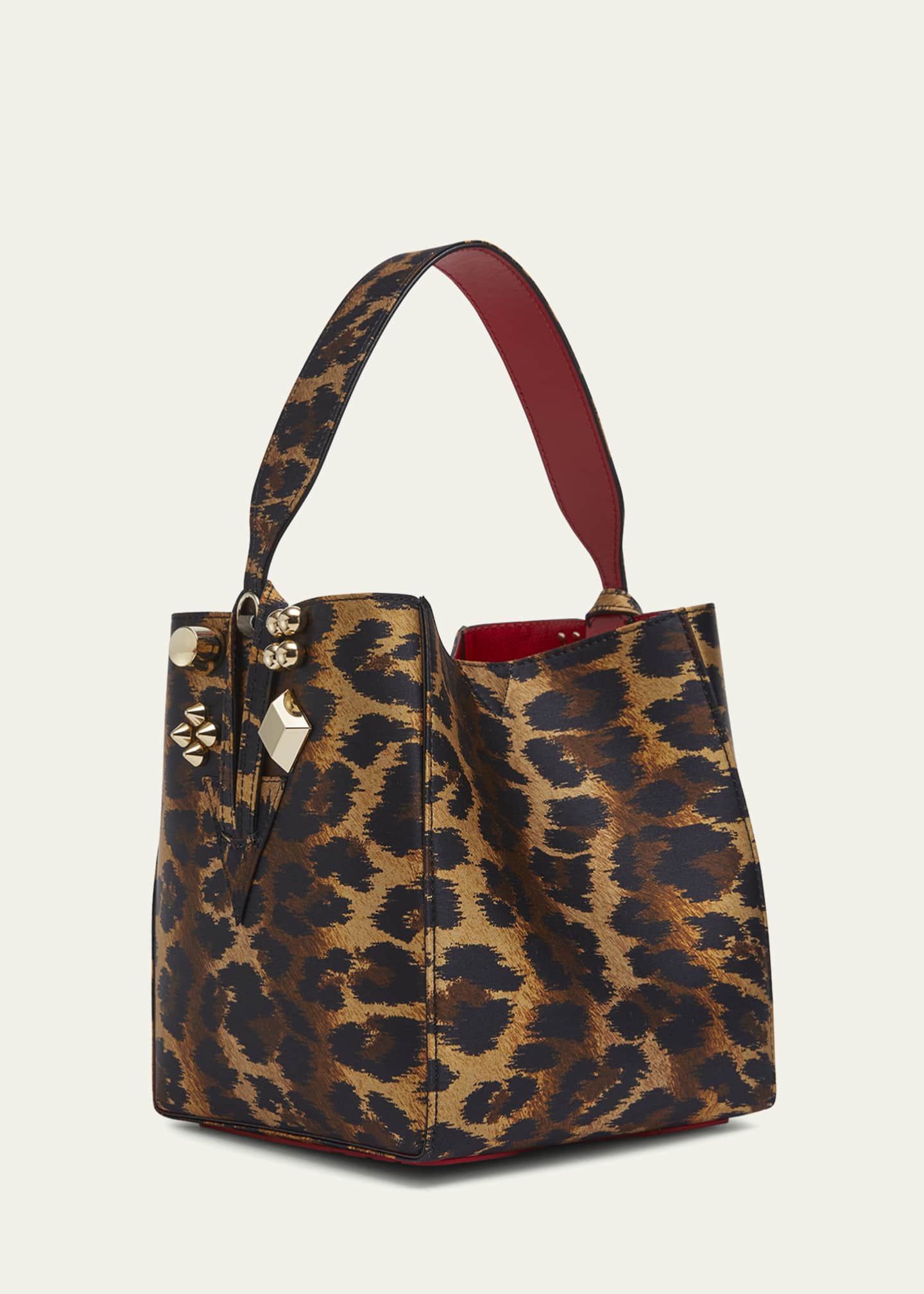 Christian Louboutin Cabachic Mini Leopard-Print Bucket Bag