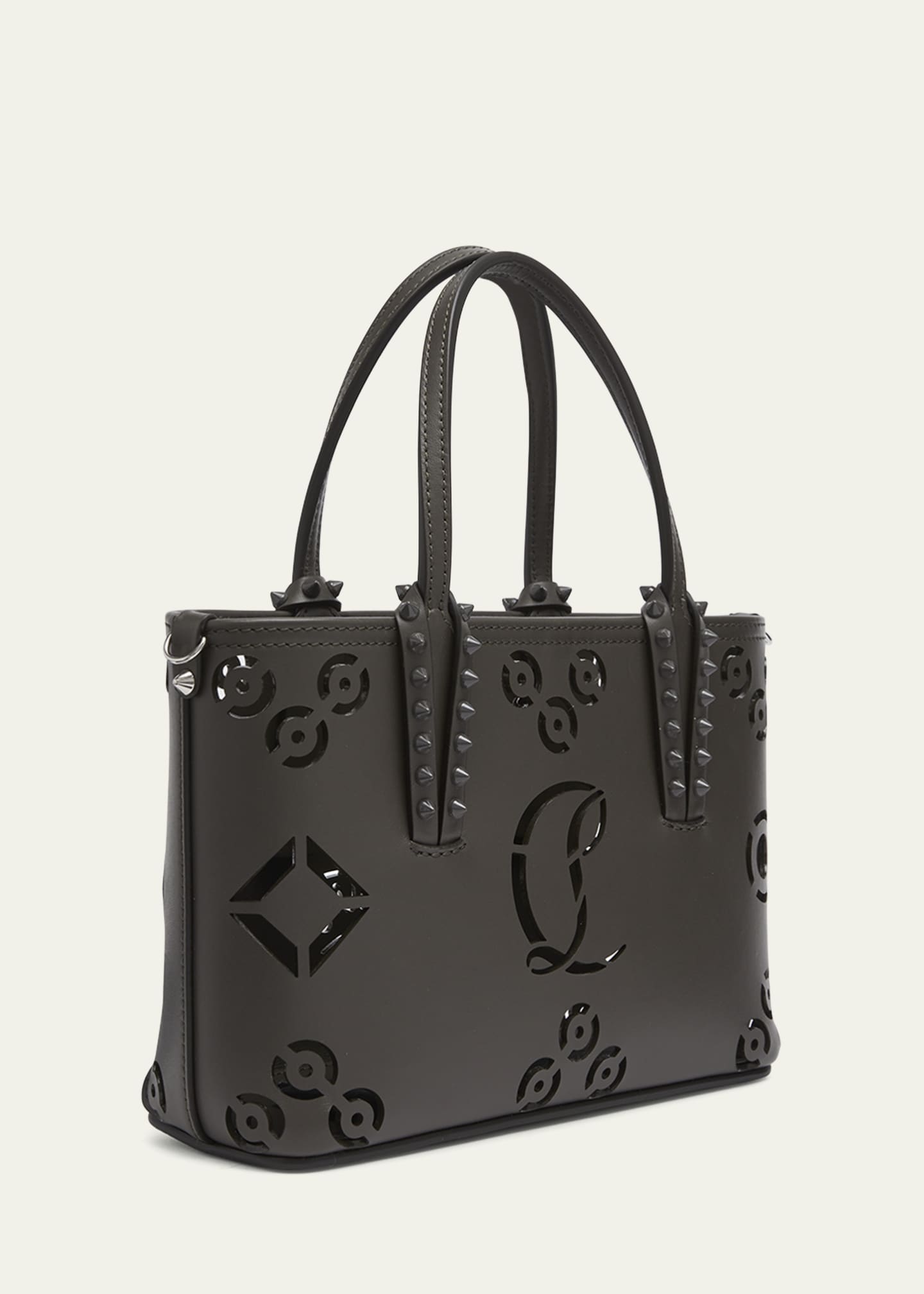 Christian Louboutin Cabata Mini CL Logo Perforated Tote Bag - Bergdorf ...