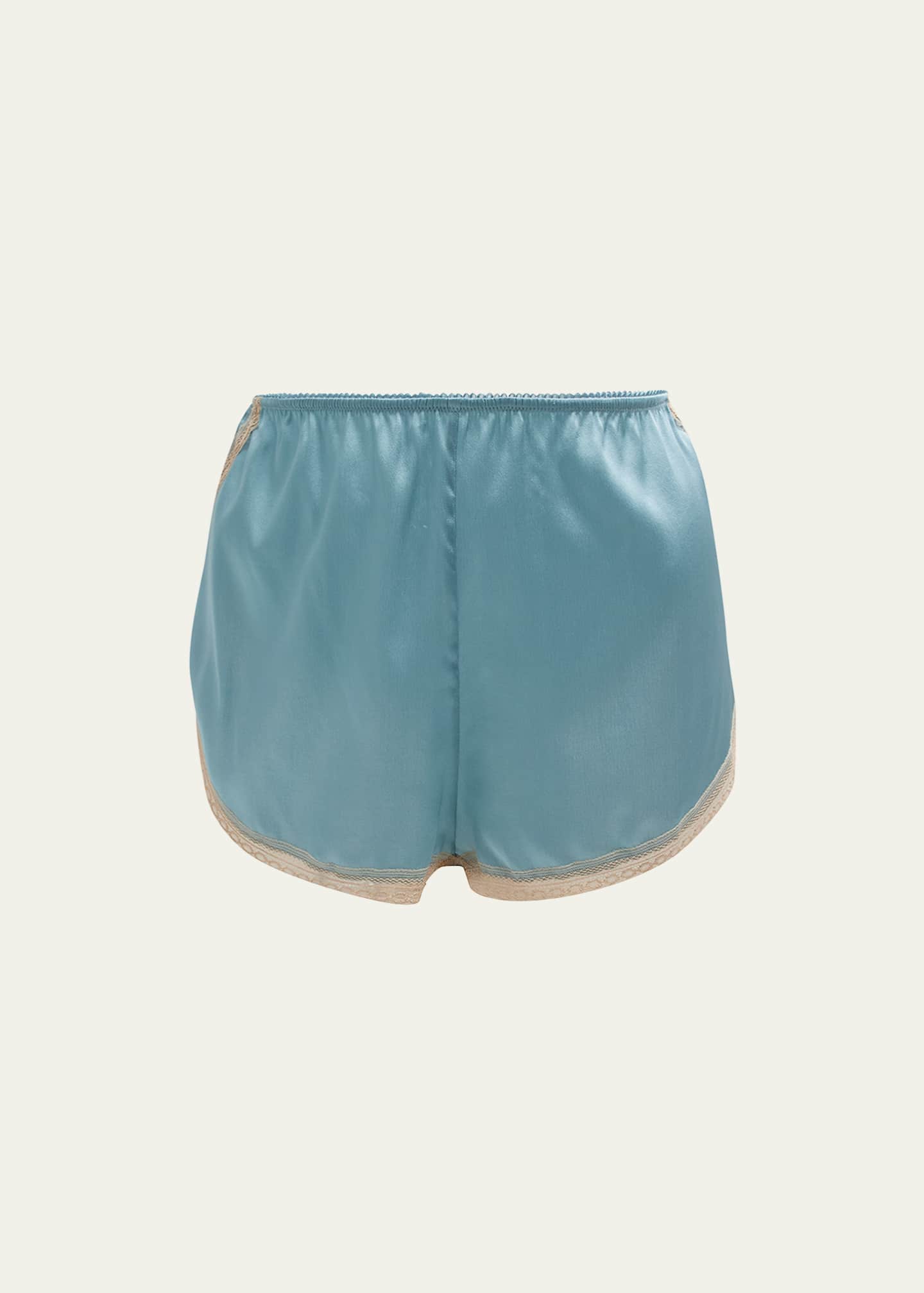 Kiki De Montparnasse LaceTrim Silk Tap Shorts Bergdorf Goodman