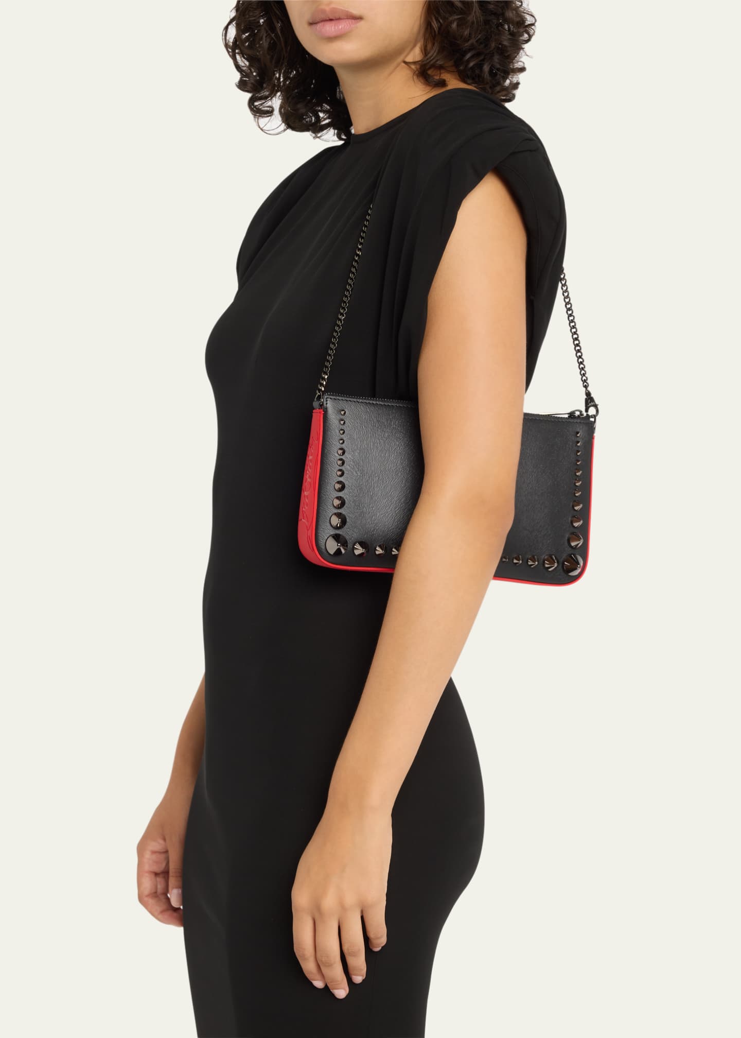 Loubilab Spike Shoulder Bag in Black - Christian Louboutin