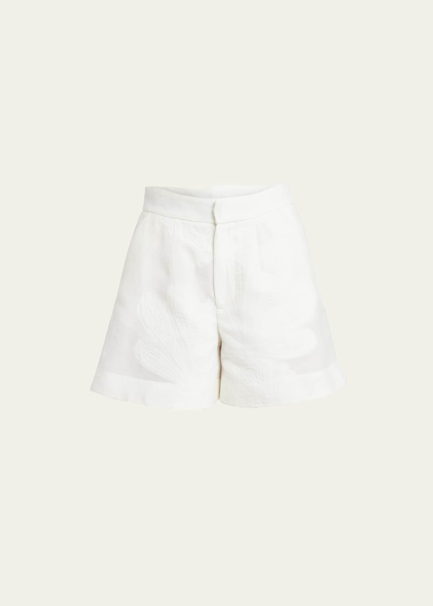 La DoubleJ Good Butt Embroidered Trouser Shorts - Bergdorf Goodman