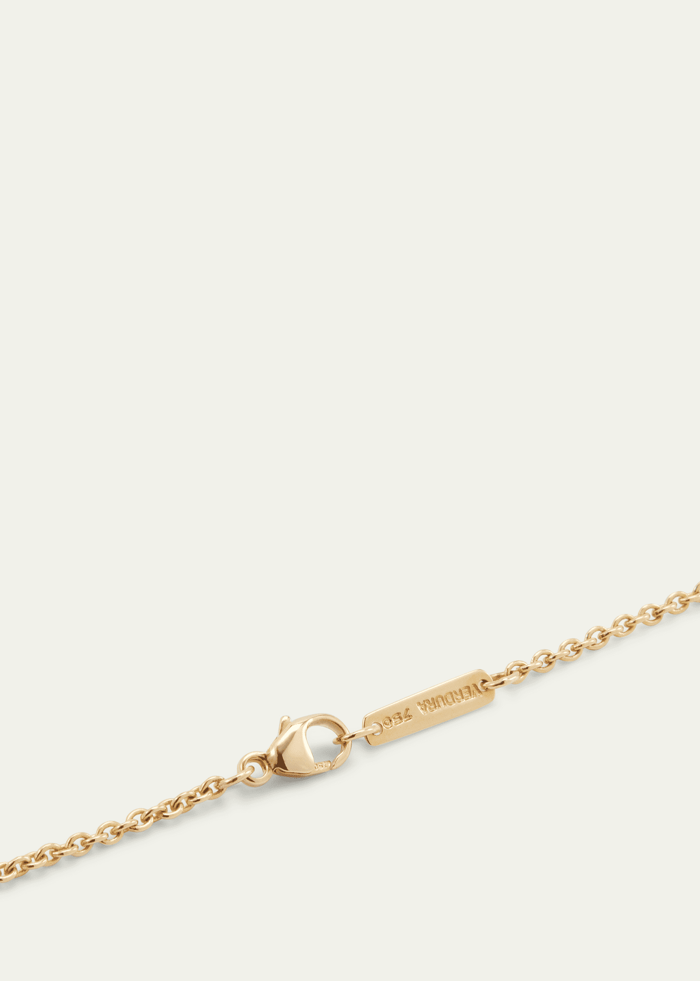 Verdura 18k Yellow Gold Curb Link Pendant Necklace Image 4 of 4
