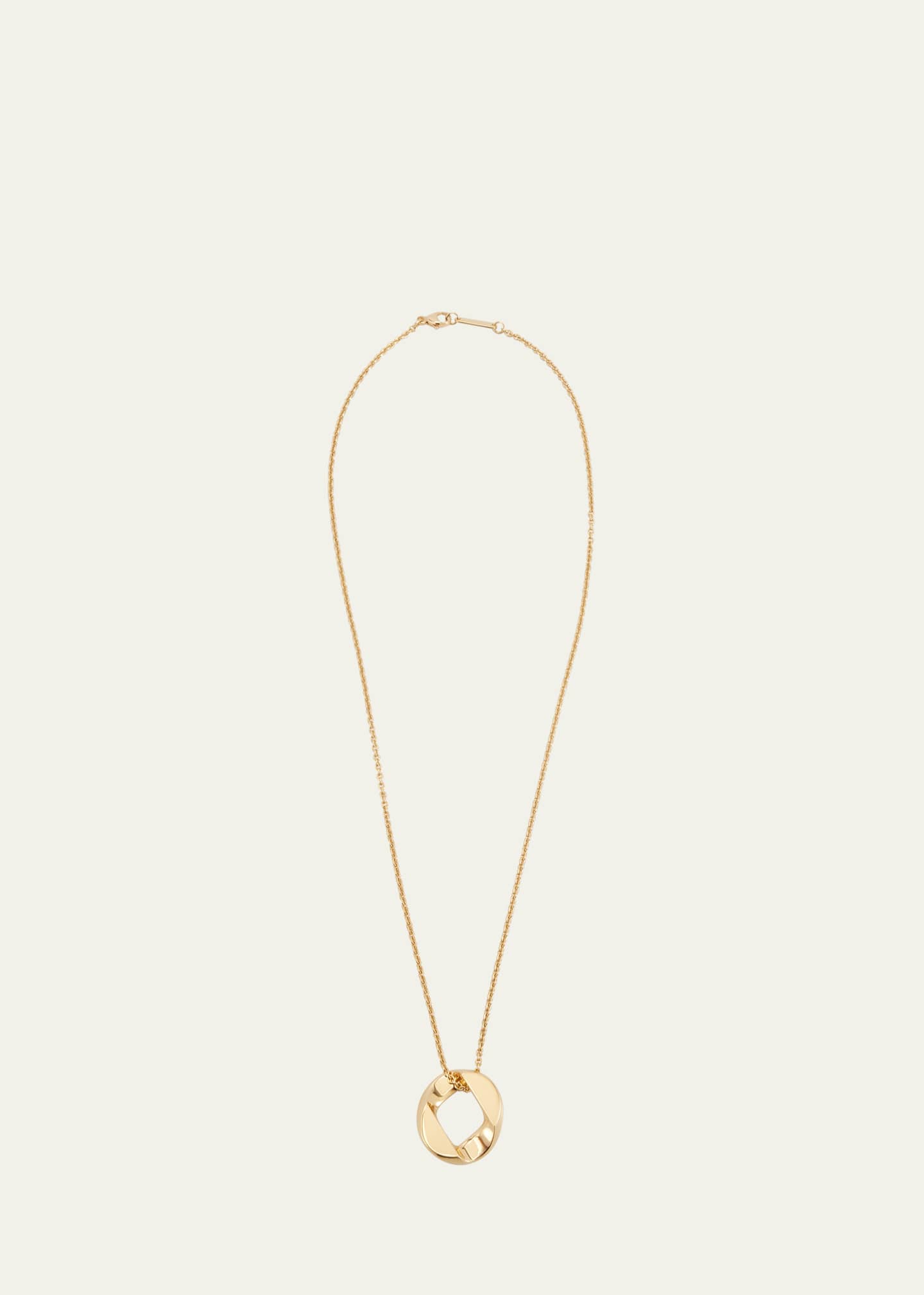 Verdura 18k Yellow Gold Curb Link Pendant Necklace Image 1 of 4