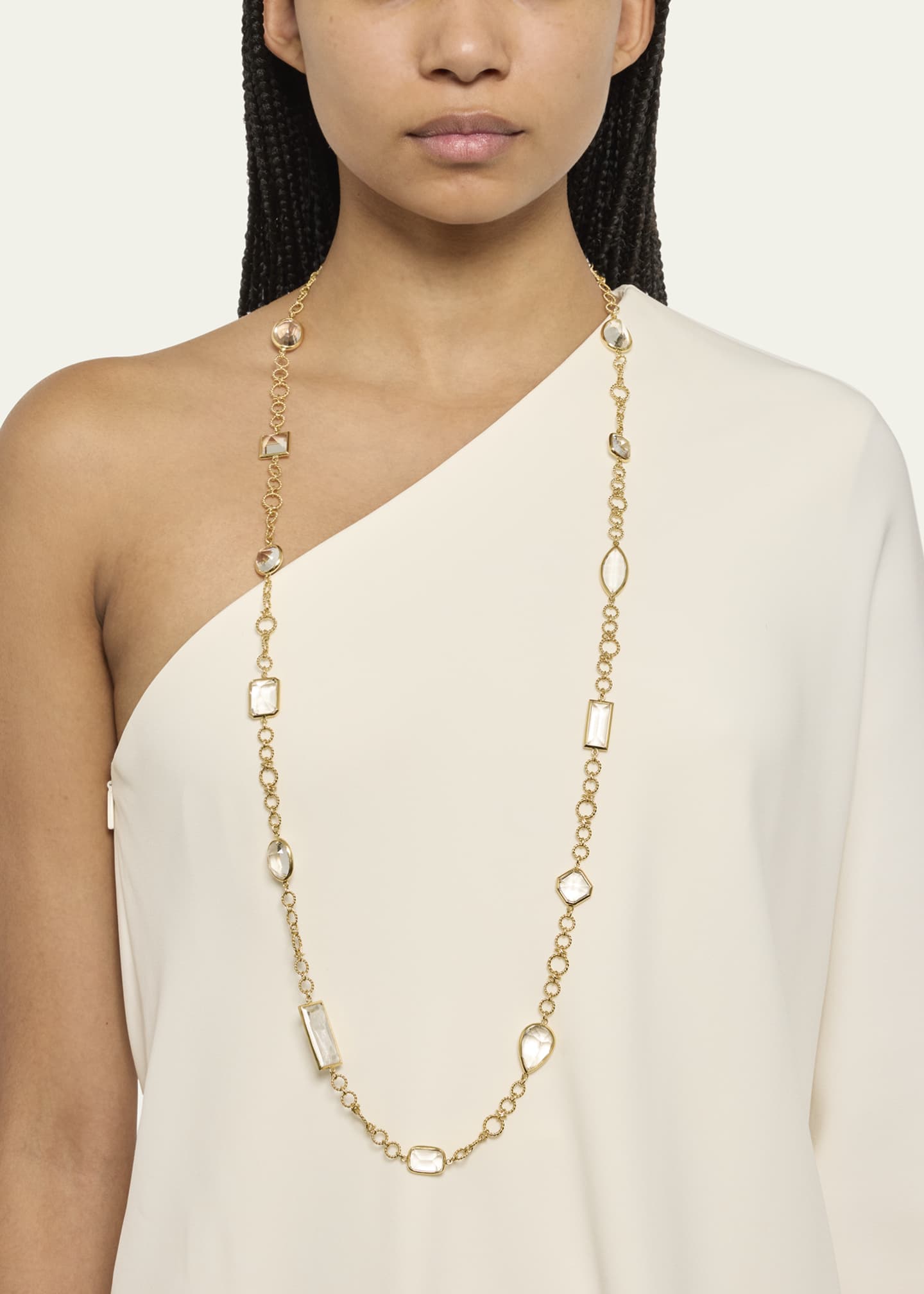Verdura 18k Yellow Gold Crystal Confetti Necklace Image 2 of 4