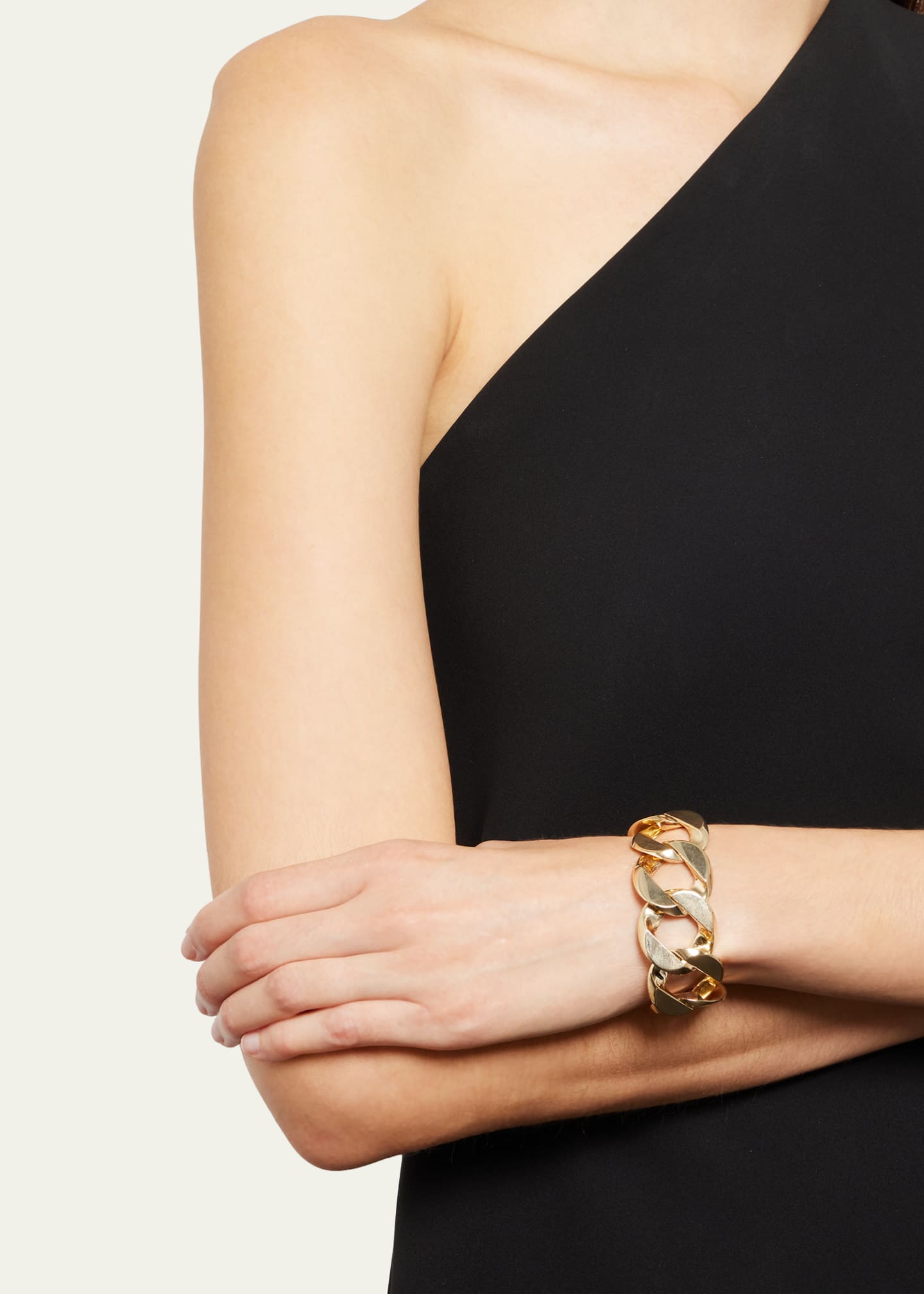 Verdura 14K Yellow Gold Large Curb Link Bracelet Bergdorf Goodman