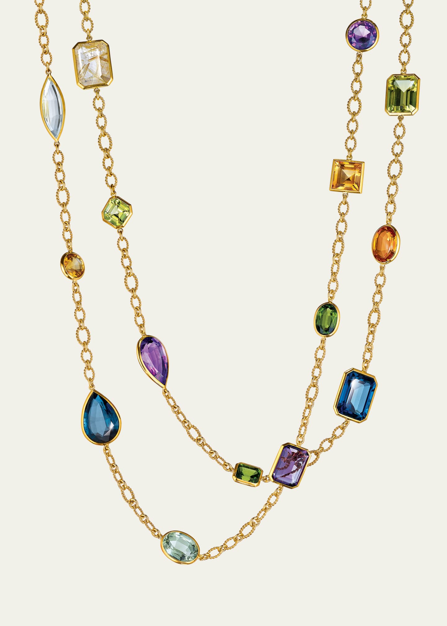 Verdura 18K Yellow Gold Confetti Necklace Image 1 of 3