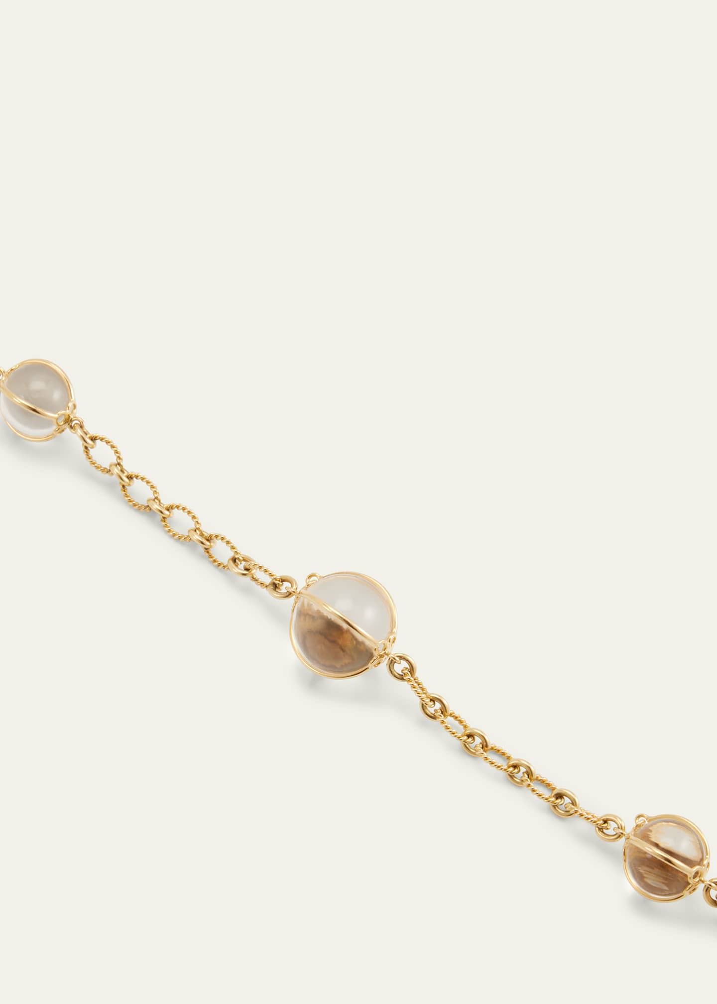 Verdura 18k Yellow Gold Rock Crystal Bubbles Necklace Image 3 of 4