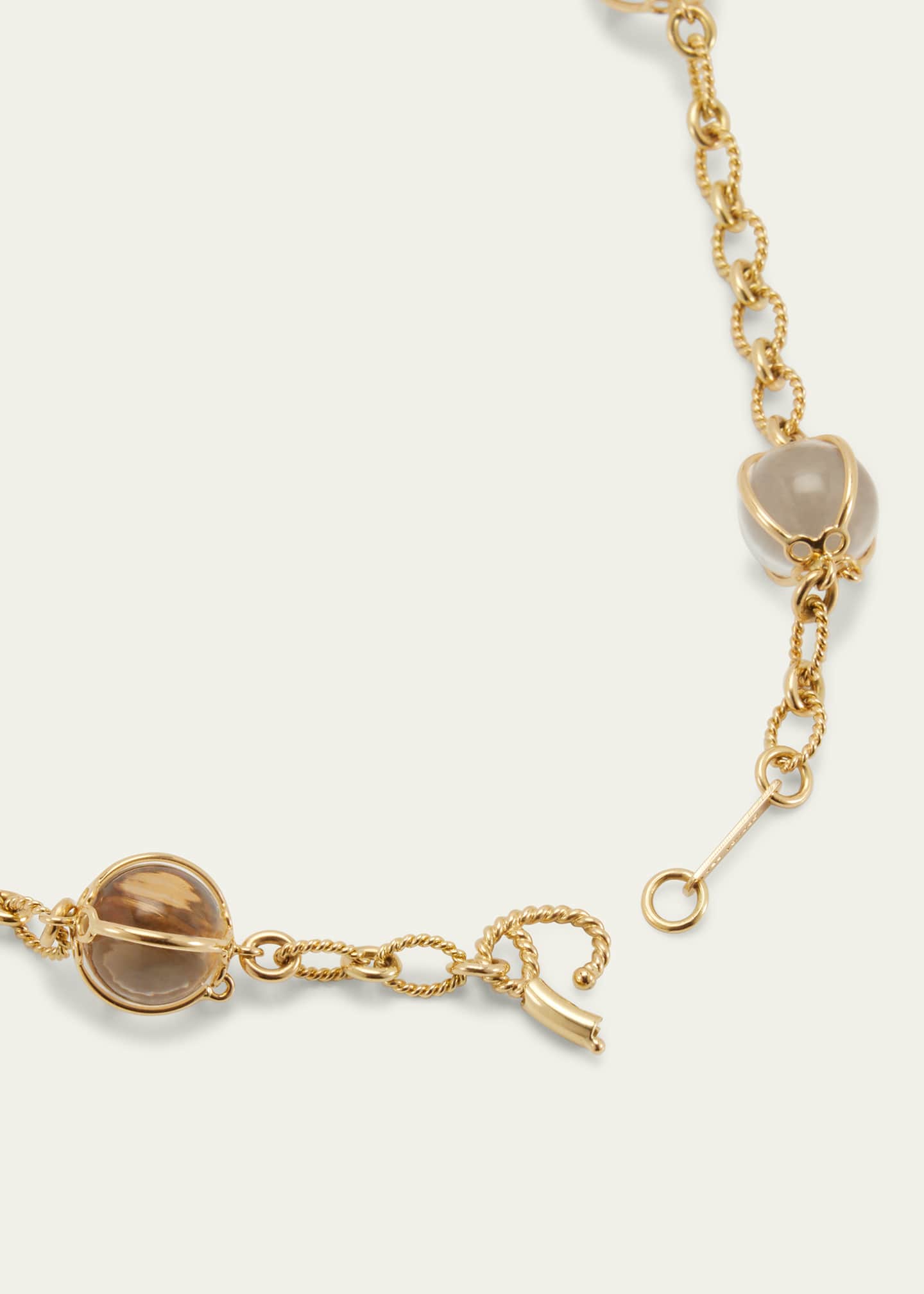 Verdura 18k Yellow Gold Rock Crystal Bubbles Necklace Image 4 of 4