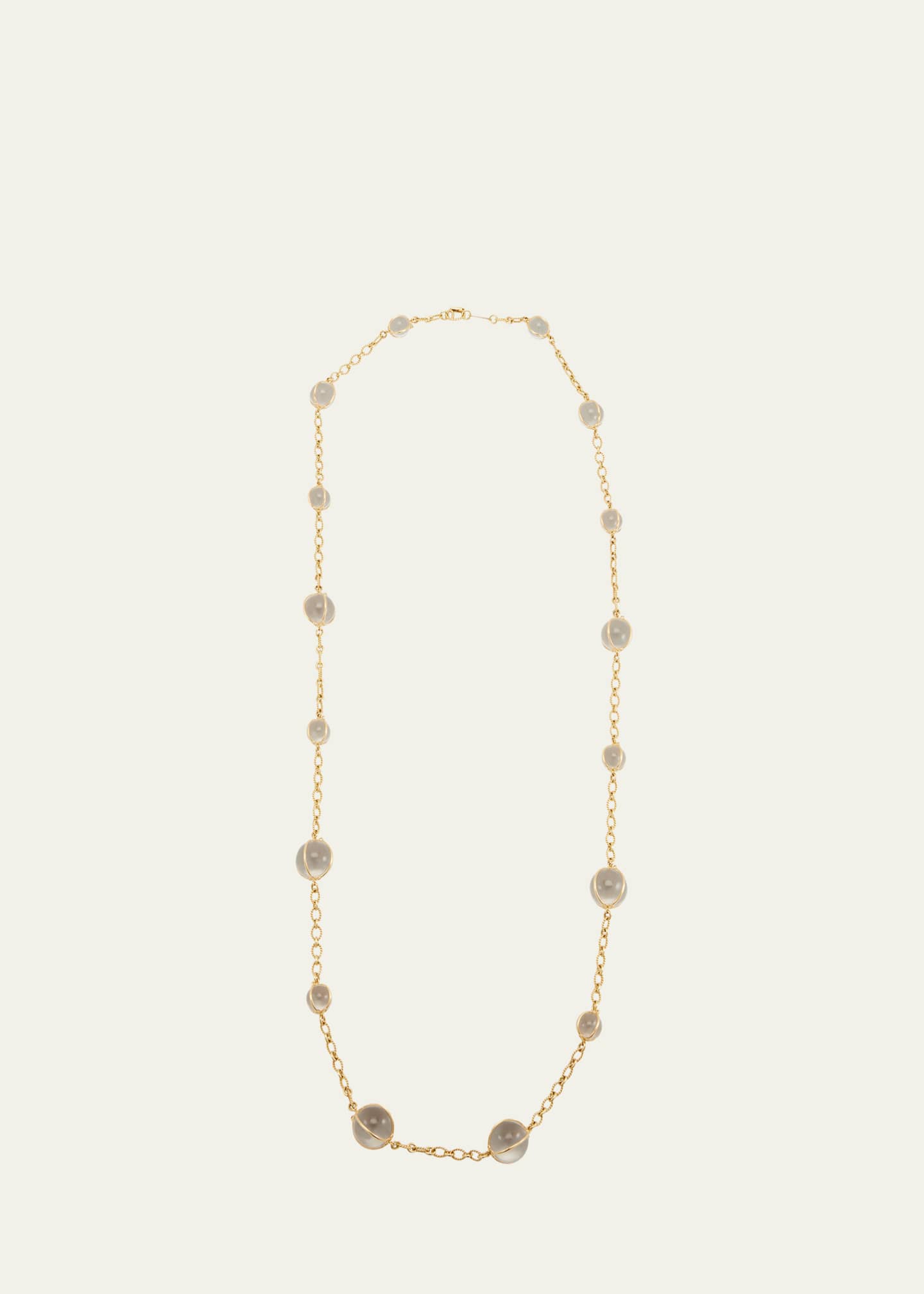 Verdura 18k Yellow Gold Rock Crystal Bubbles Necklace Image 1 of 4