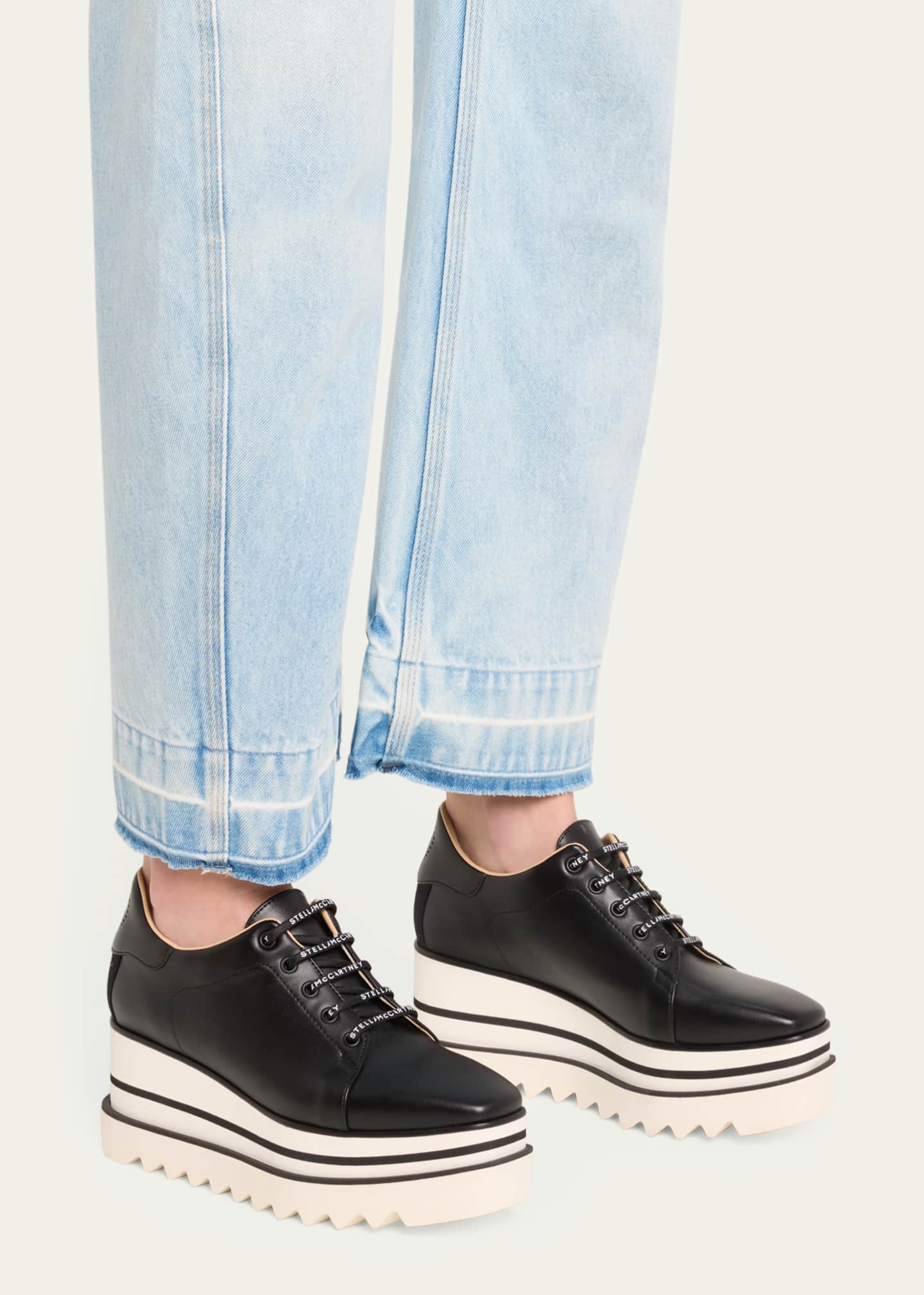 Stella McCartney Sneakelyse Vegan Logo Platform Loafers