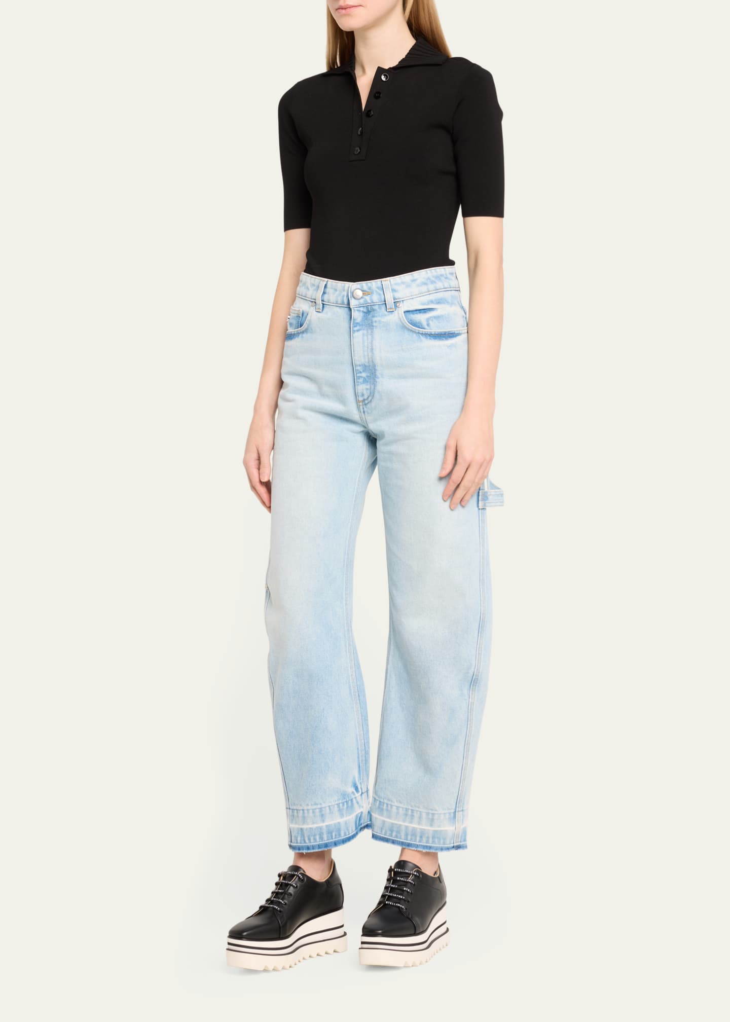 Stella McCartney Sneakelyse Vegan Logo Platform Loafers Image 3 of 5