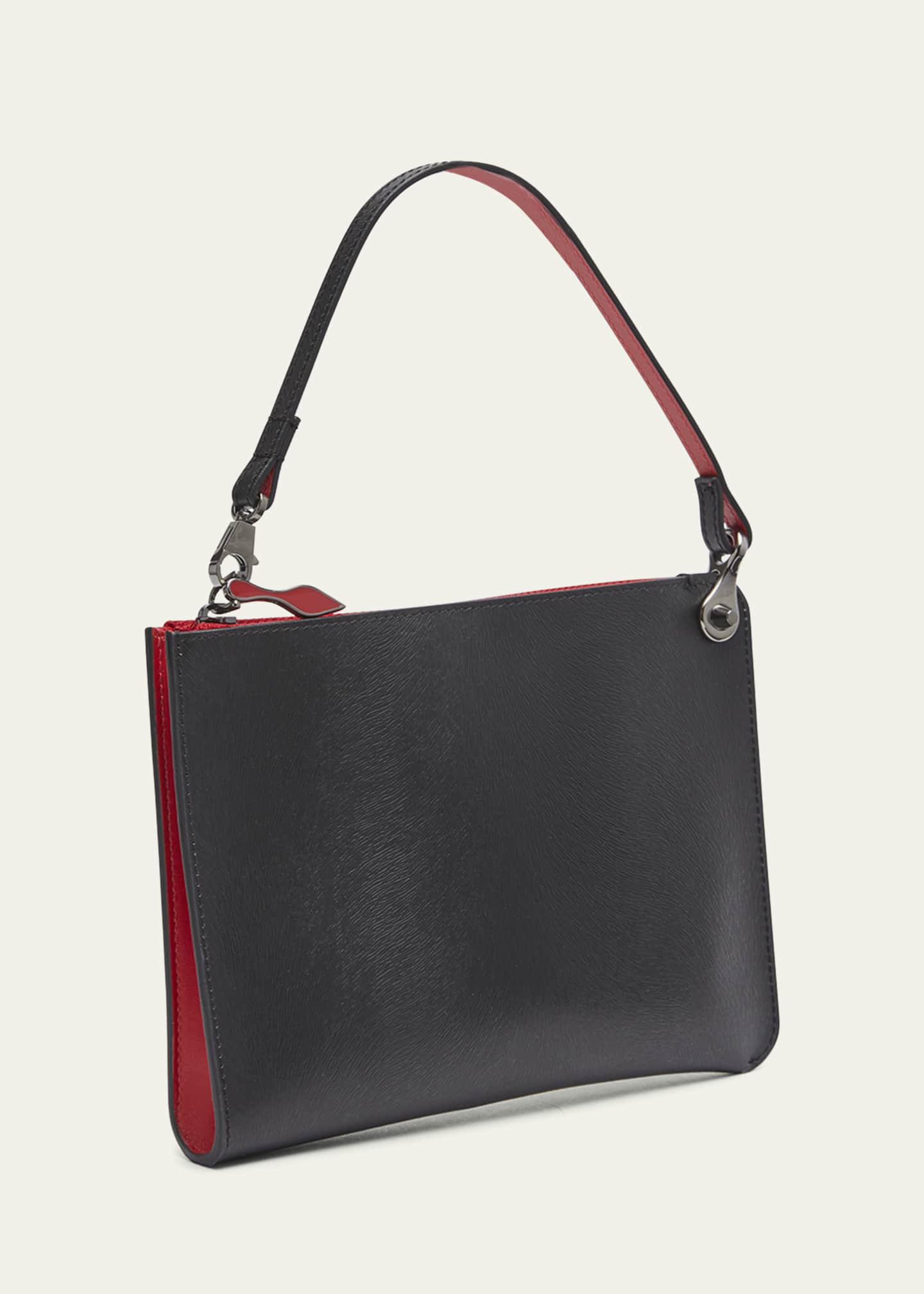 Christian Louboutin Loubi Twist Patent Zip Clutch Bag - Bergdorf Goodman